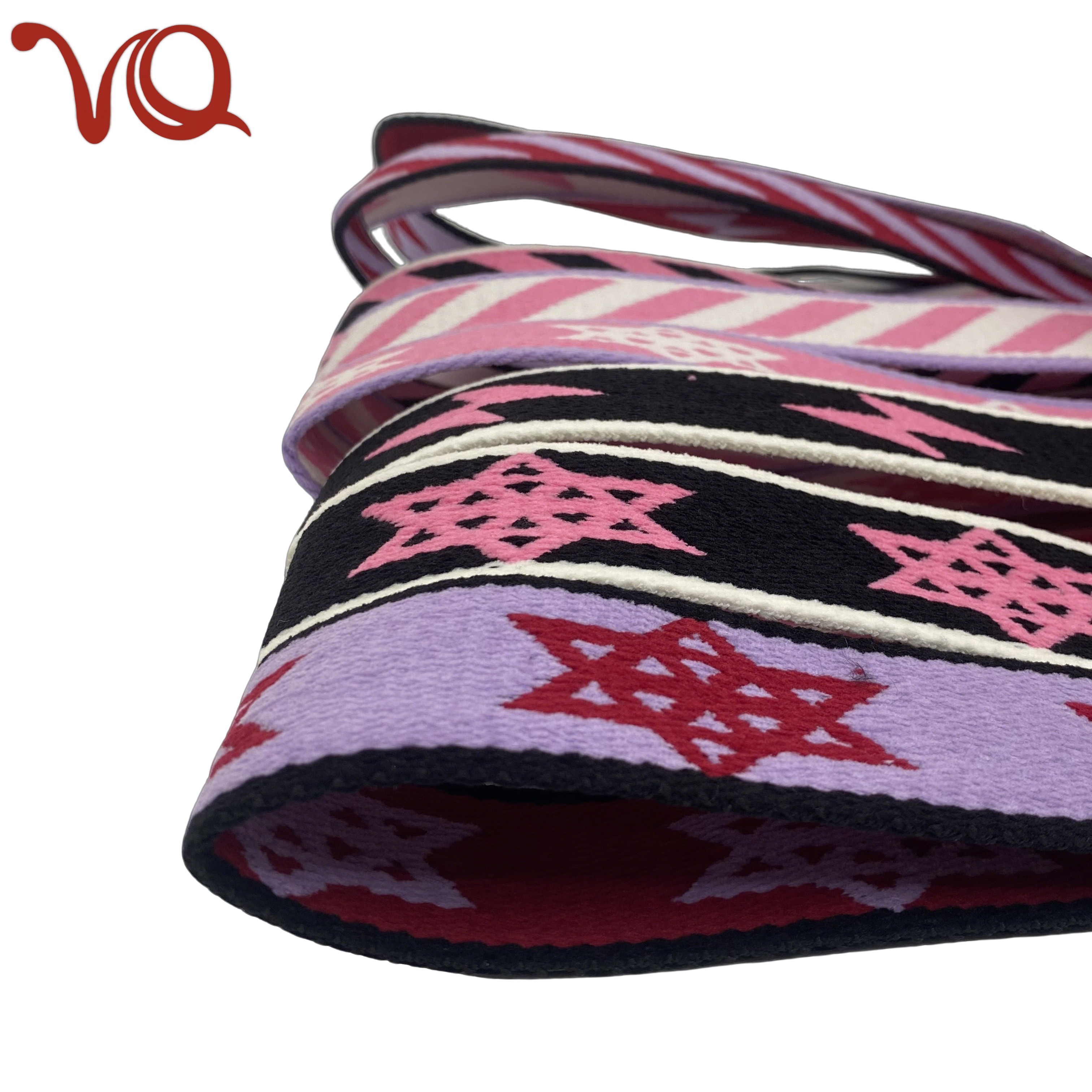 Premium Slub Yarn Poly Cotton Webbing Soft Skin Friendly Patterned Woven Strap for Pet Leash Fashion Bags and Backpack Straps