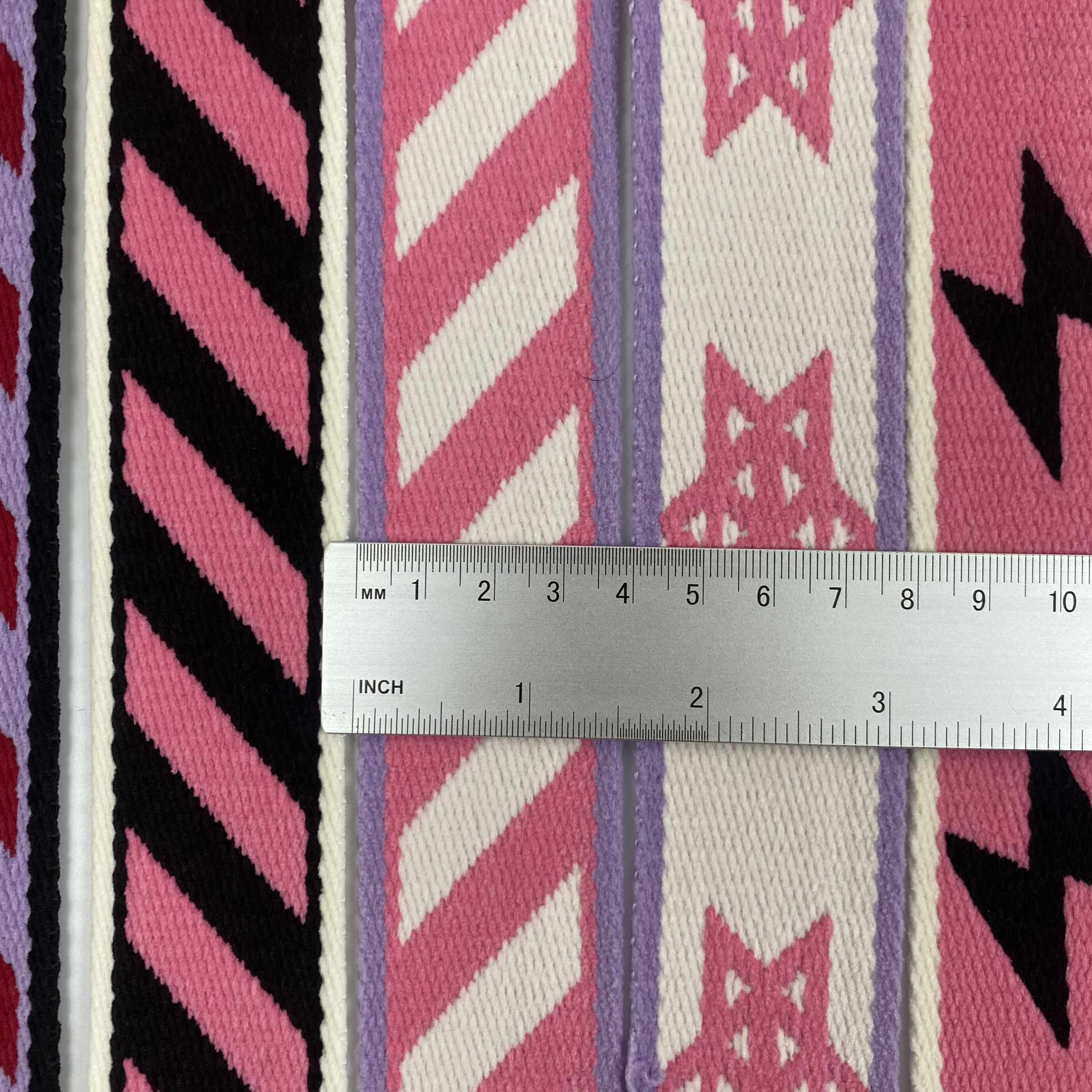 Premium Slub Yarn Poly Cotton Webbing Soft Skin Friendly Patterned Woven Strap for Pet Leash Fashion Bags and Backpack Straps