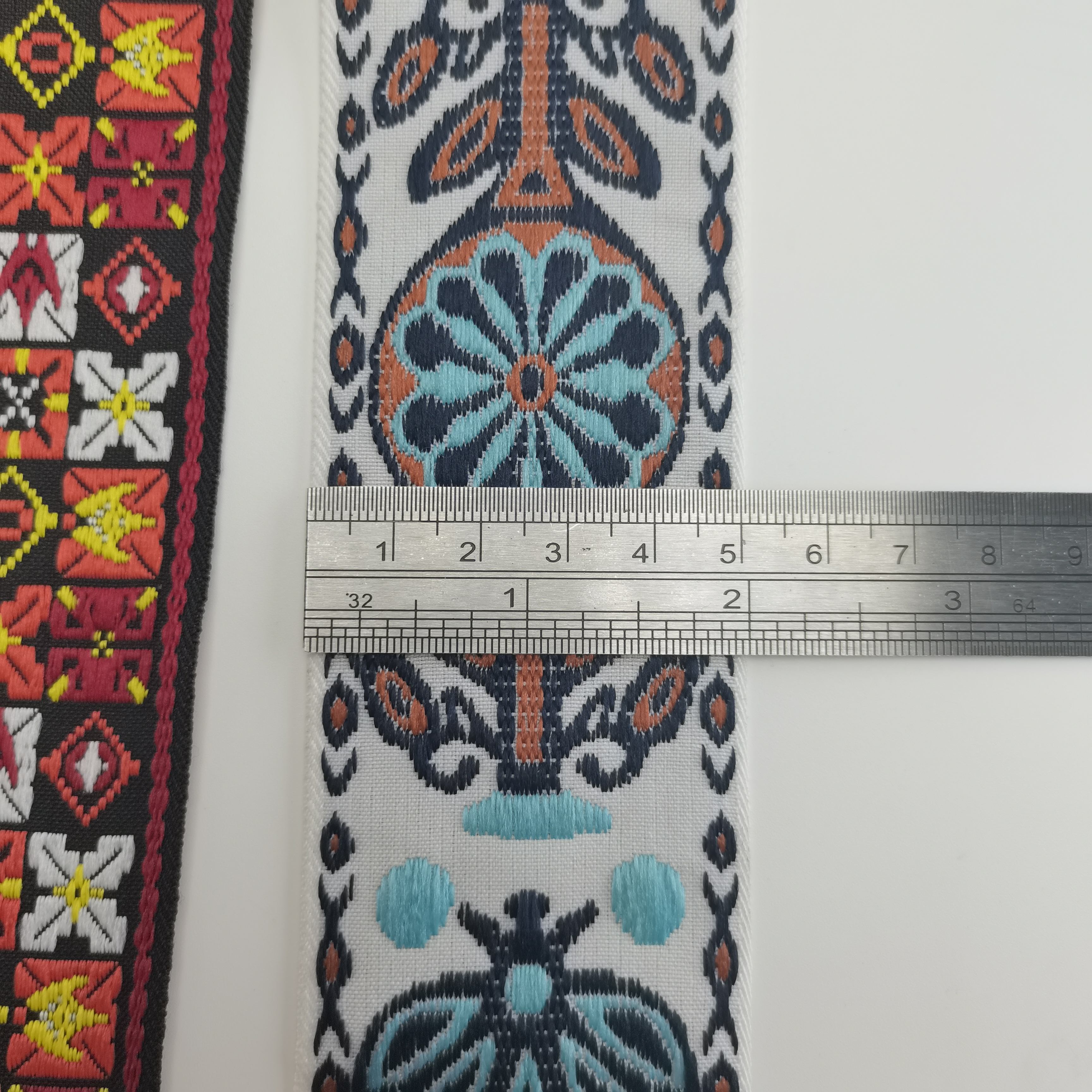 Wholesale 5CM Retro Luxury Embroidered Webbing for Hat Grunge Curtains Custom Bag Straps Clothing Accessories Strap