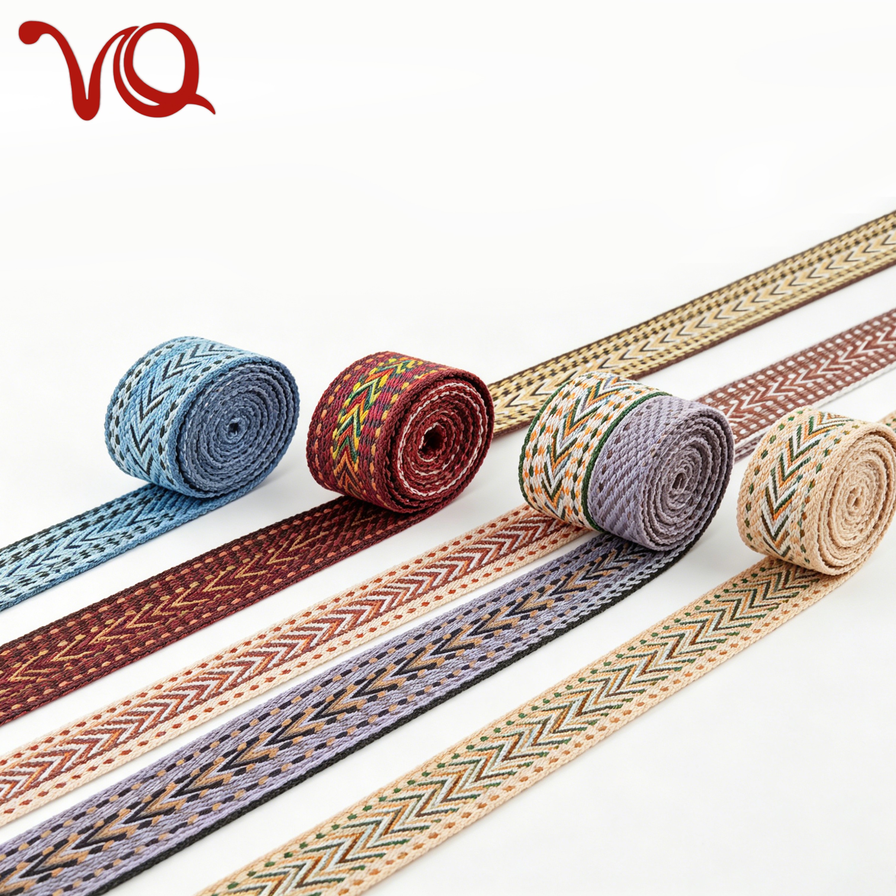3.8CM National Style Bag Strap Guitar Strap Hand Strap Polyester Jacquard Weave Webbing Strap Wholesale