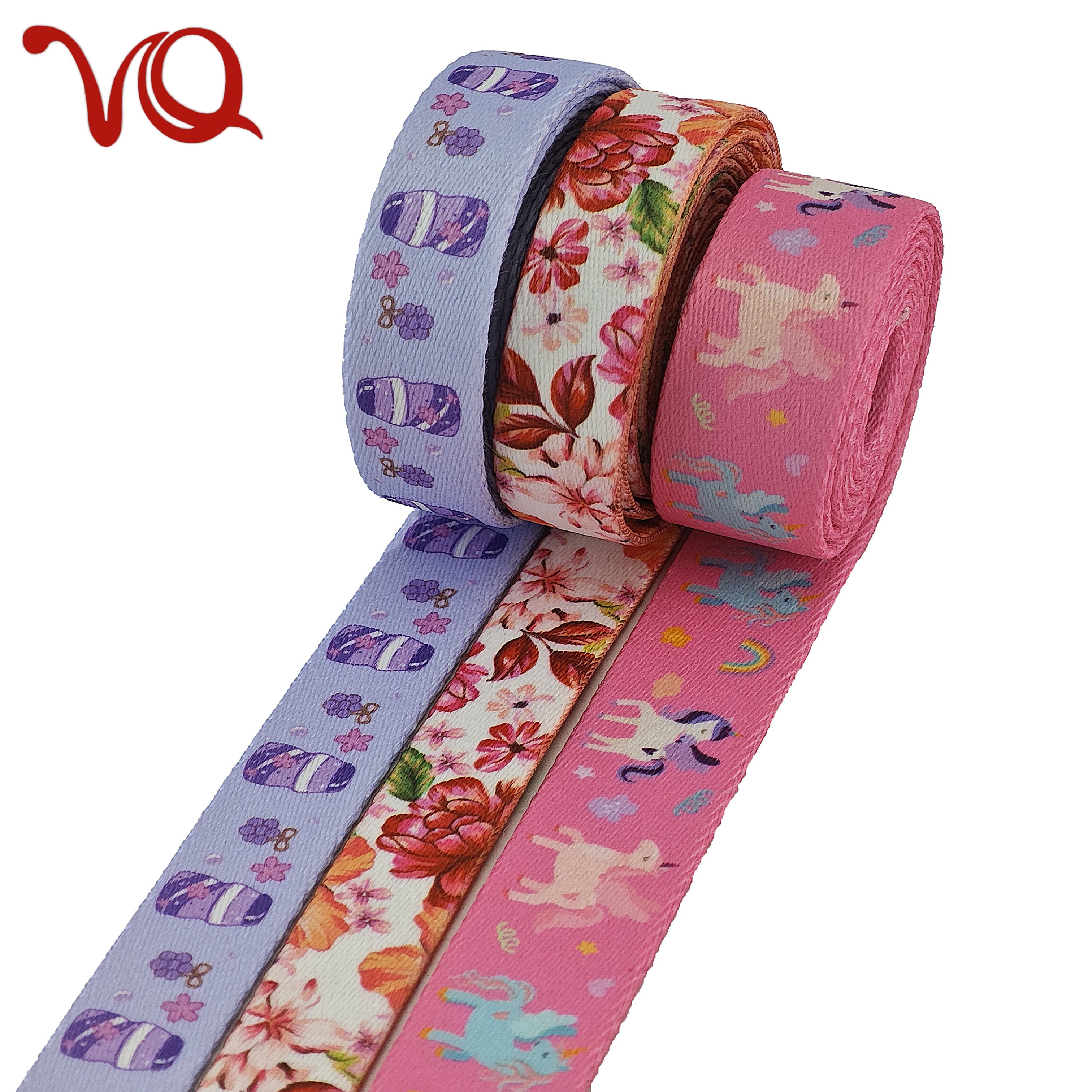 Custom Sublimation 25mm 38mm Customized cartoon Pattern Comfortable Printing Polyester Webbing for Dog Leash