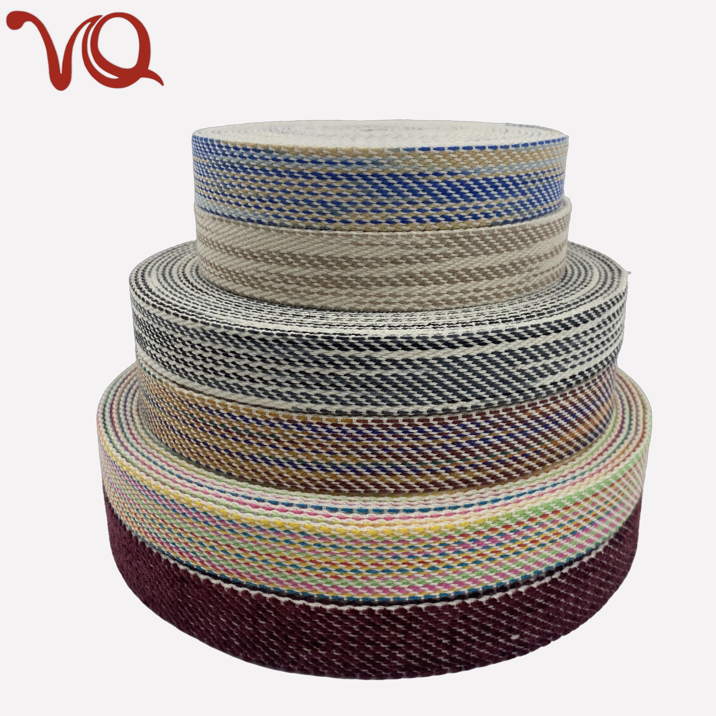 Factory Direct Satin Cotton Webbing Chevron Pattern Soft Woven Strap for Custom Bag Straps Guitar Straps and DIY Crafts Factory Direct Satin Cotton Webbing Chevron Pattern Soft Woven Strap for Custom Bag Straps Guitar Straps and DIY Crafts