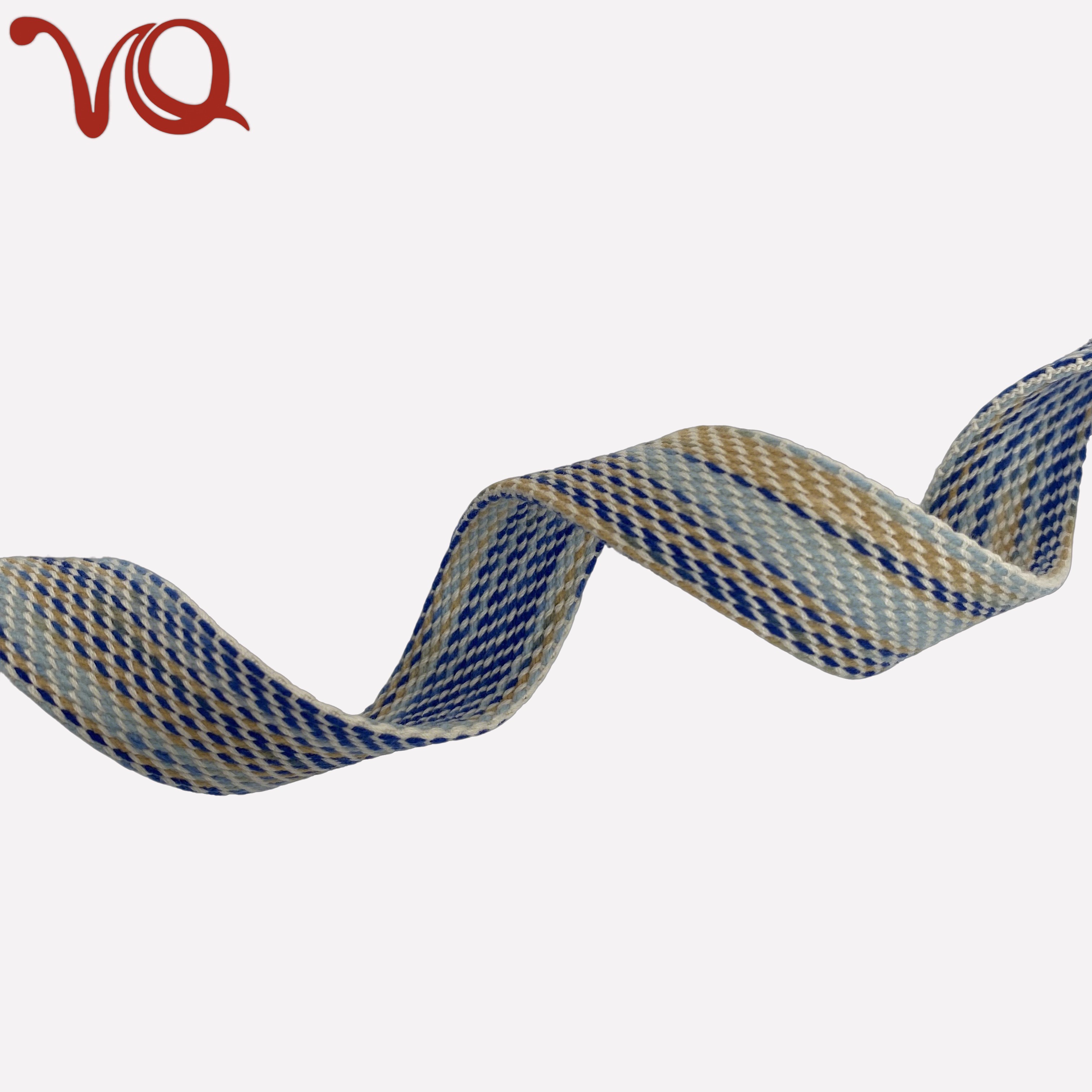 Factory Direct Satin Cotton Webbing Chevron Pattern Soft Woven Strap for Custom Bag Straps Guitar Straps and DIY Crafts
