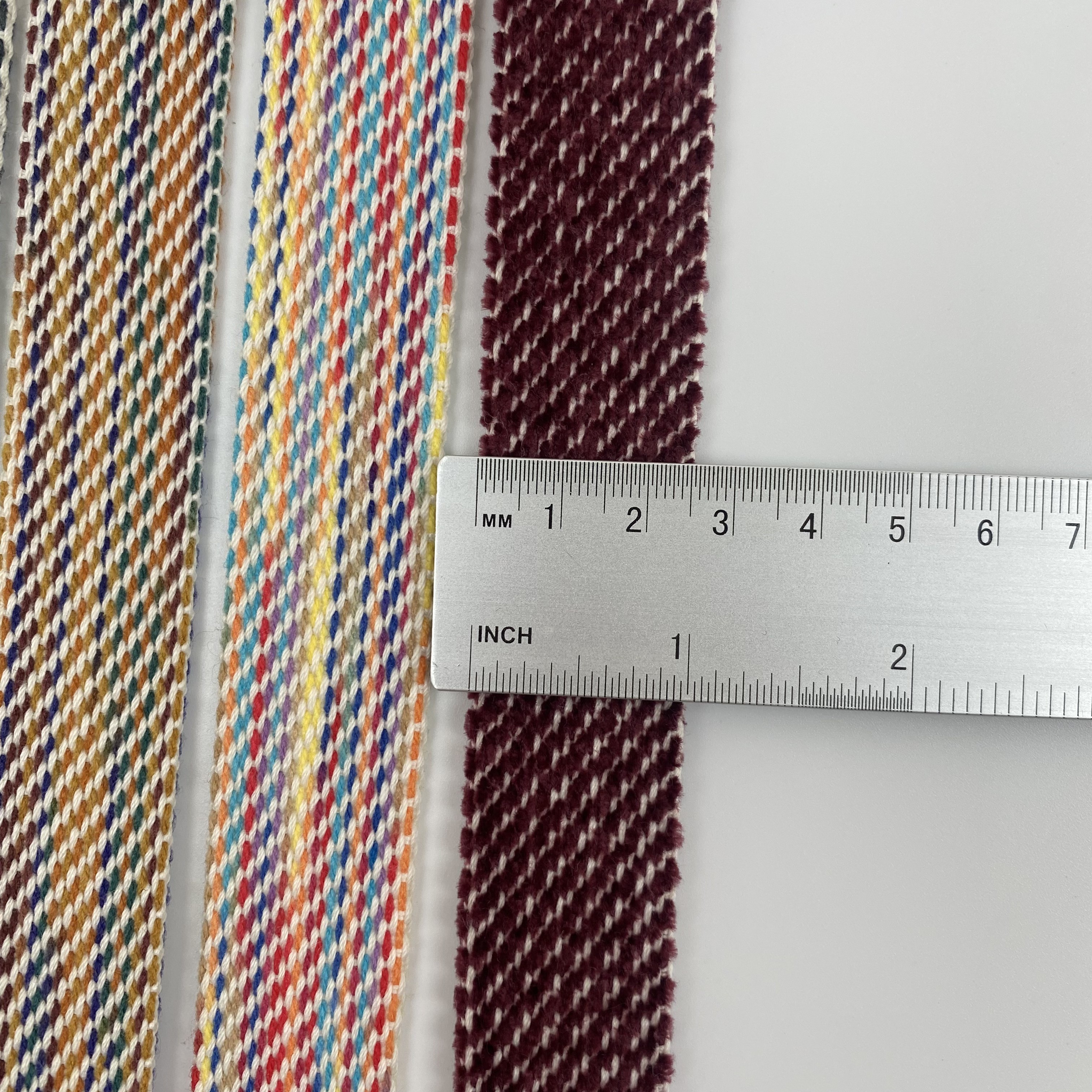 Factory Direct Satin Cotton Webbing Chevron Pattern Soft Woven Strap for Custom Bag Straps Guitar Straps and DIY Crafts