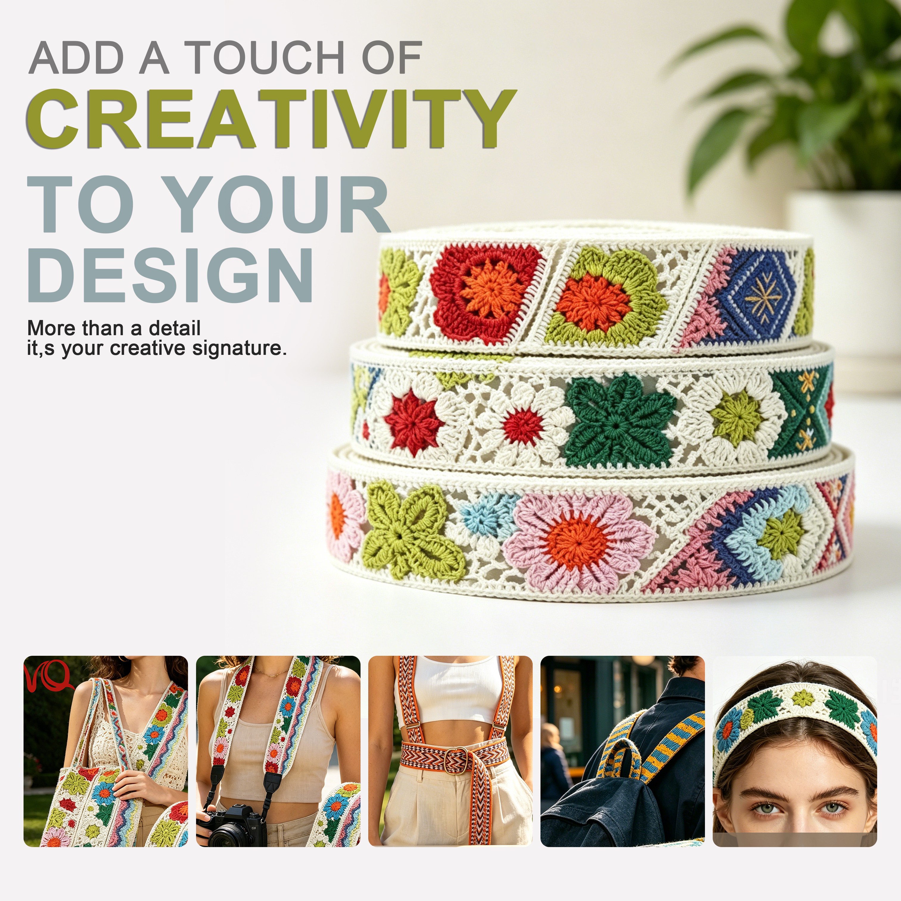 New Arrivals Handmade Various Crochet Cotton Lace Pattern Floral Embroidered for Clothing DIY Crochet Lace Brim Hair Hoop