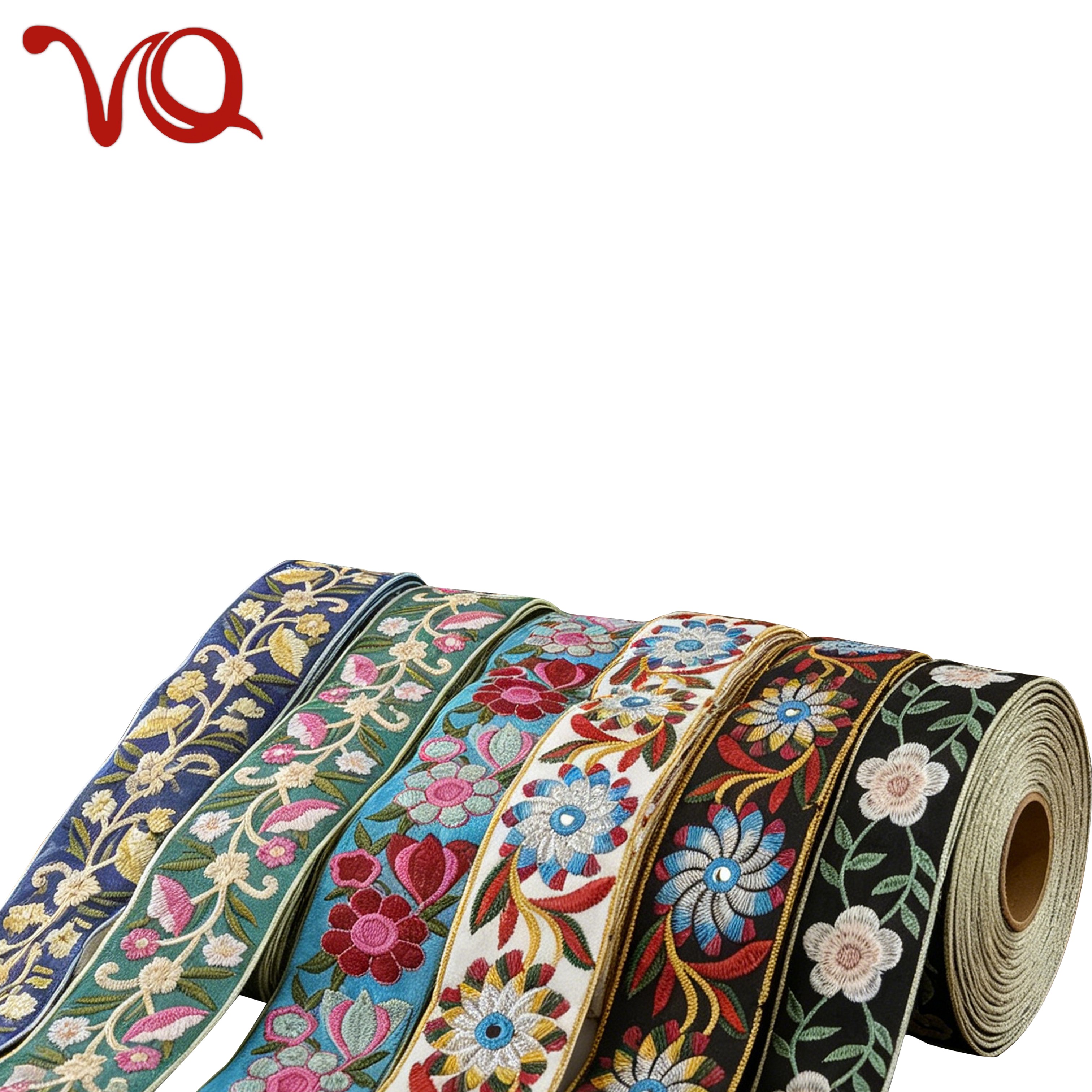 Custom High Quality Bag Strap 2 Inch Embroidered Woven Webbing for Arts and Crafts Luxury Bag Strap High Density