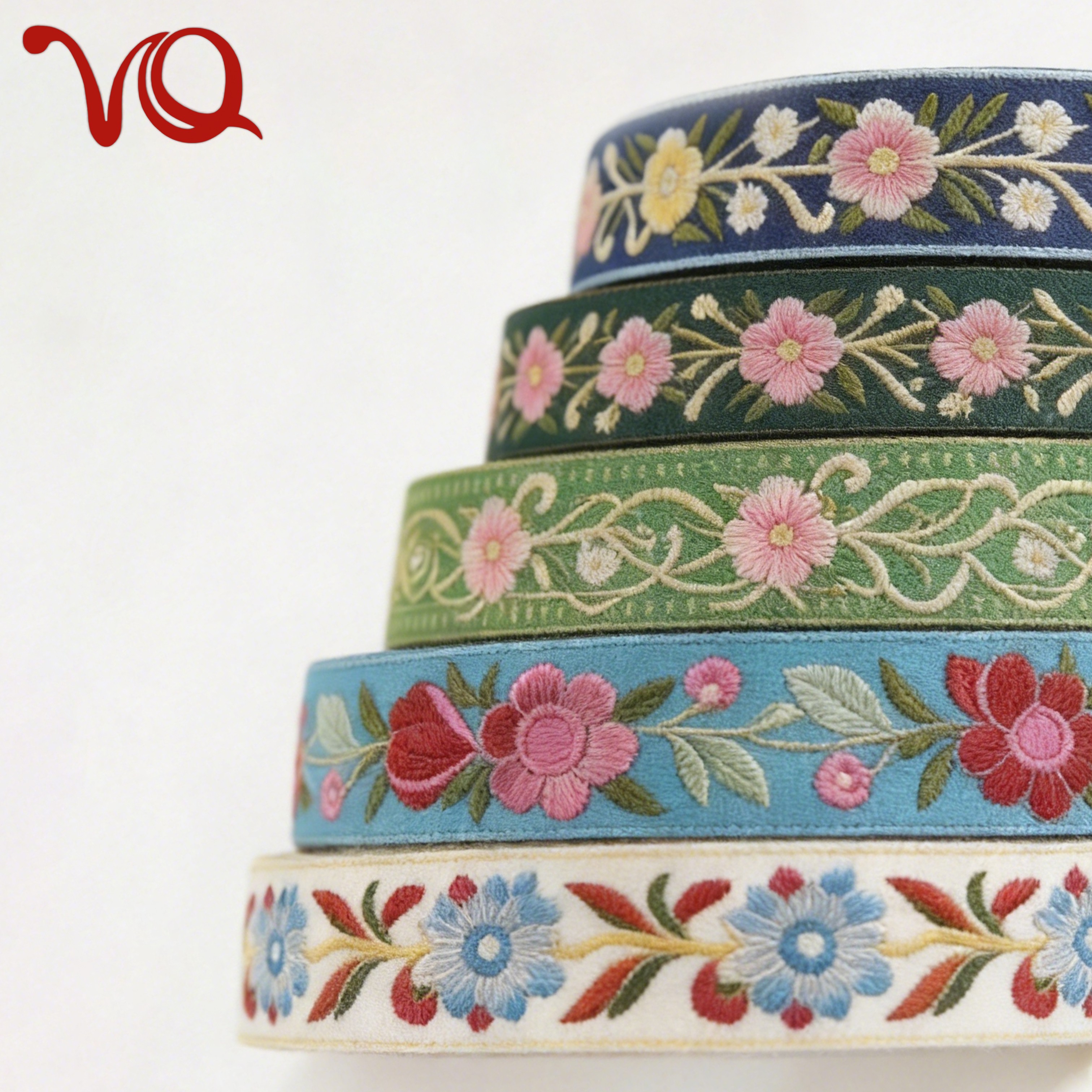 Custom High Quality Bag Strap 2 Inch Embroidered Woven Webbing for Arts and Crafts Luxury Bag Strap High Density