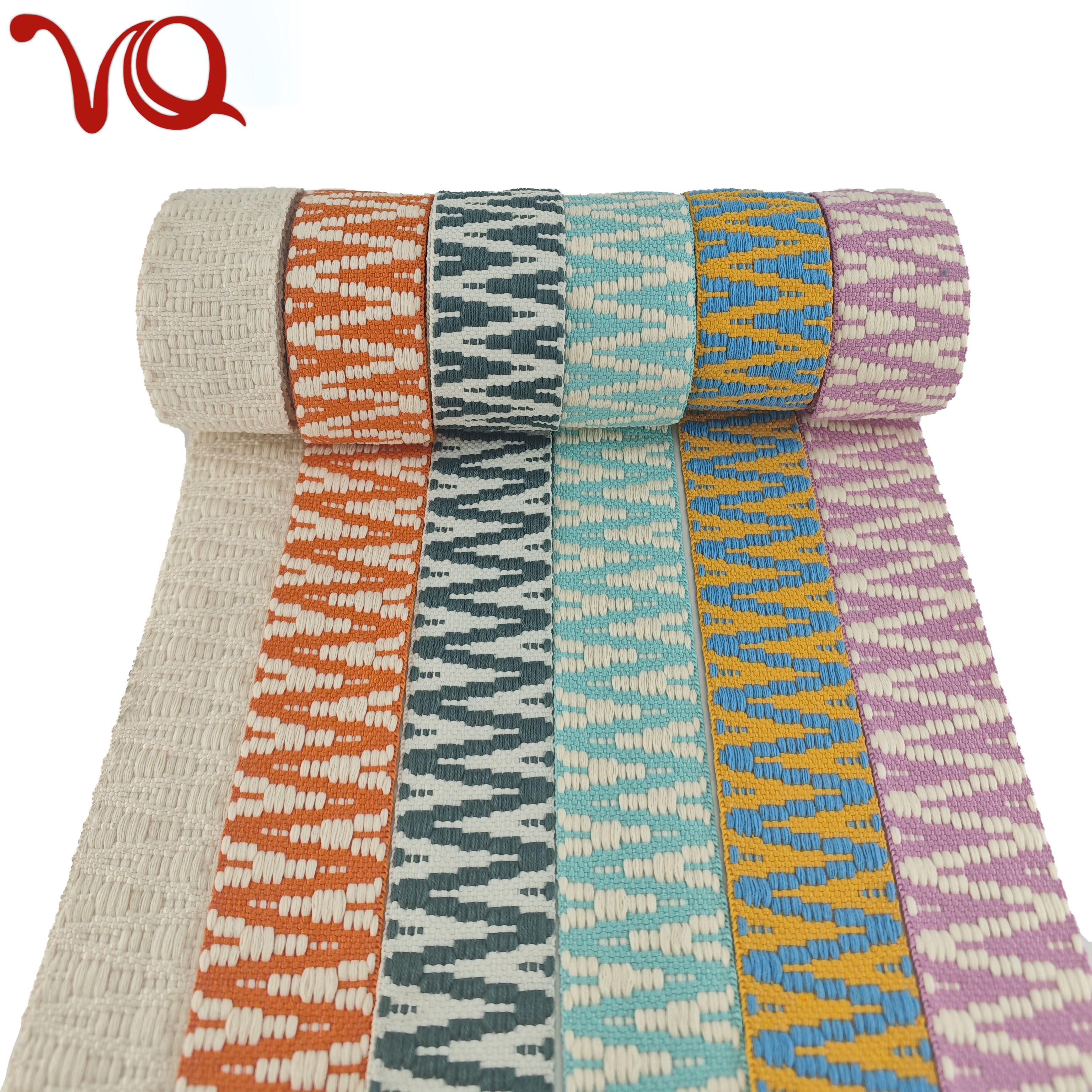 Custom Polyester Webbing 38MM Colorful Zig Zag Ethric Cotton Jacquard Ribbon Webbing for Bag Handles Fashion Women Belt Custom Polyester Webbing 38MM Colorful Zig Zag Ethric Cotton Jacquard Ribbon Webbing for Bag Handles Fashion Women Belt