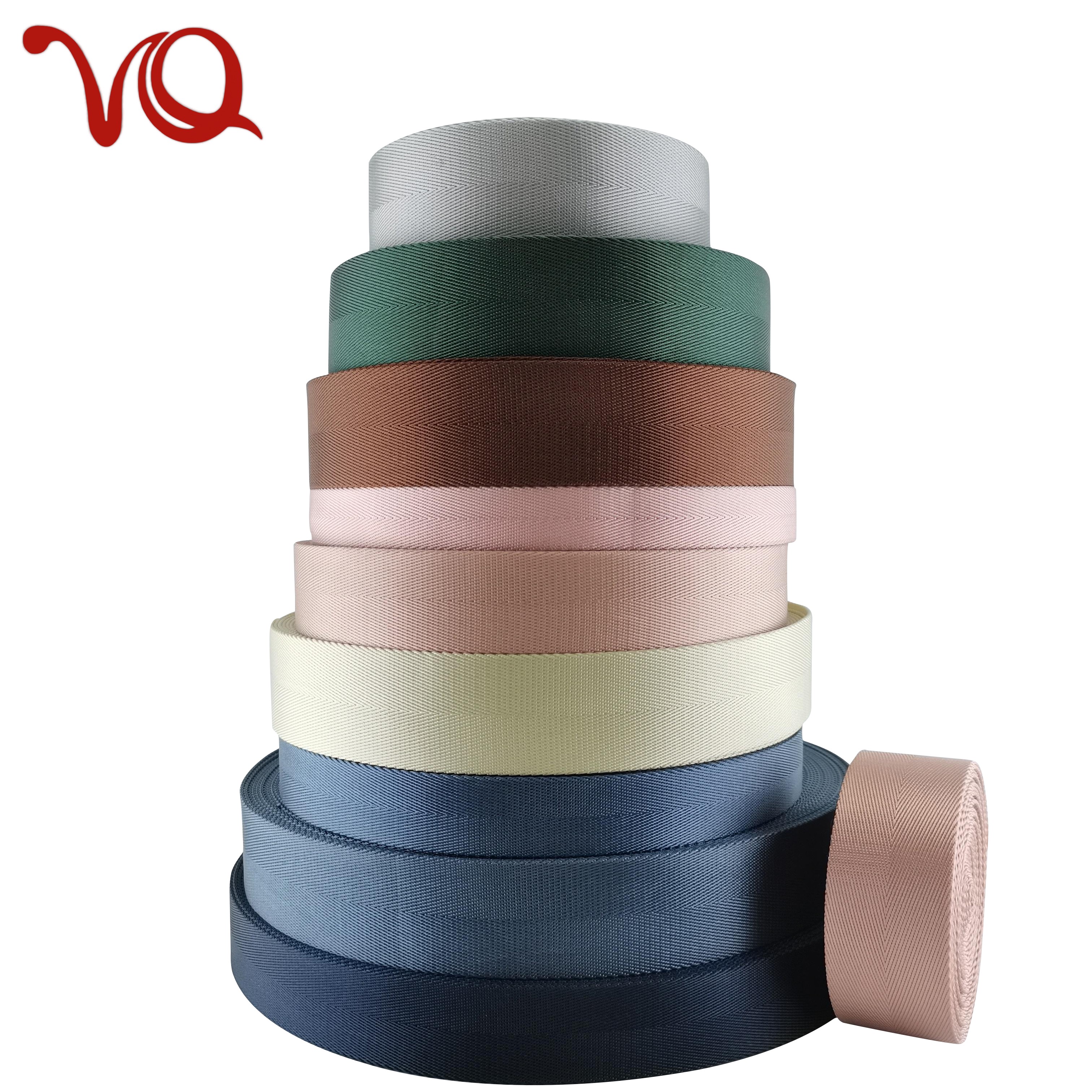 Hot Sale Colorful 100% Nylon Webbing for Bag Strap Herringbone Pattern Ribbon for Belt Hot Sale Colorful 100% Nylon Webbing for Bag Strap Herringbone Pattern Ribbon for Belt