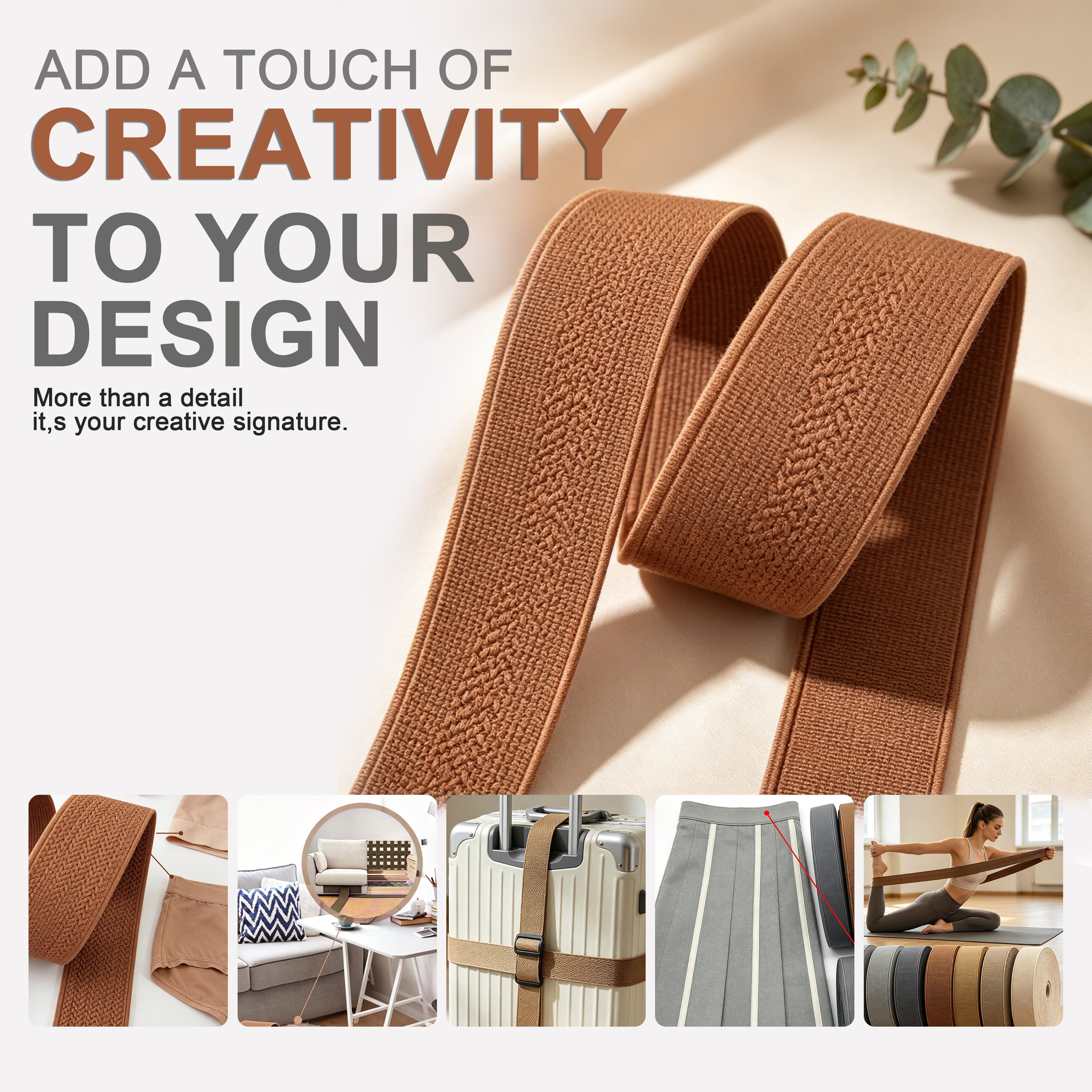 Customized Elastic Bands 1.5cm 2cm 2.5cm Flat Elastic Webbing Sewing Accessory DIY Polyester Stretch Elastic Band