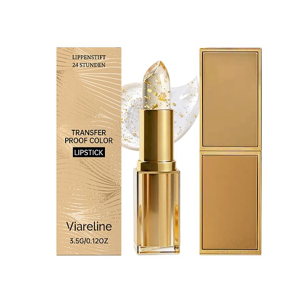 Gold foil color changing moisturizing lipstick light texture non greasy lips soft, moist and shiny