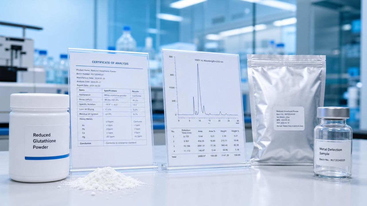 What to Check on a COA for Reduced Glutathione Powder Before Approval