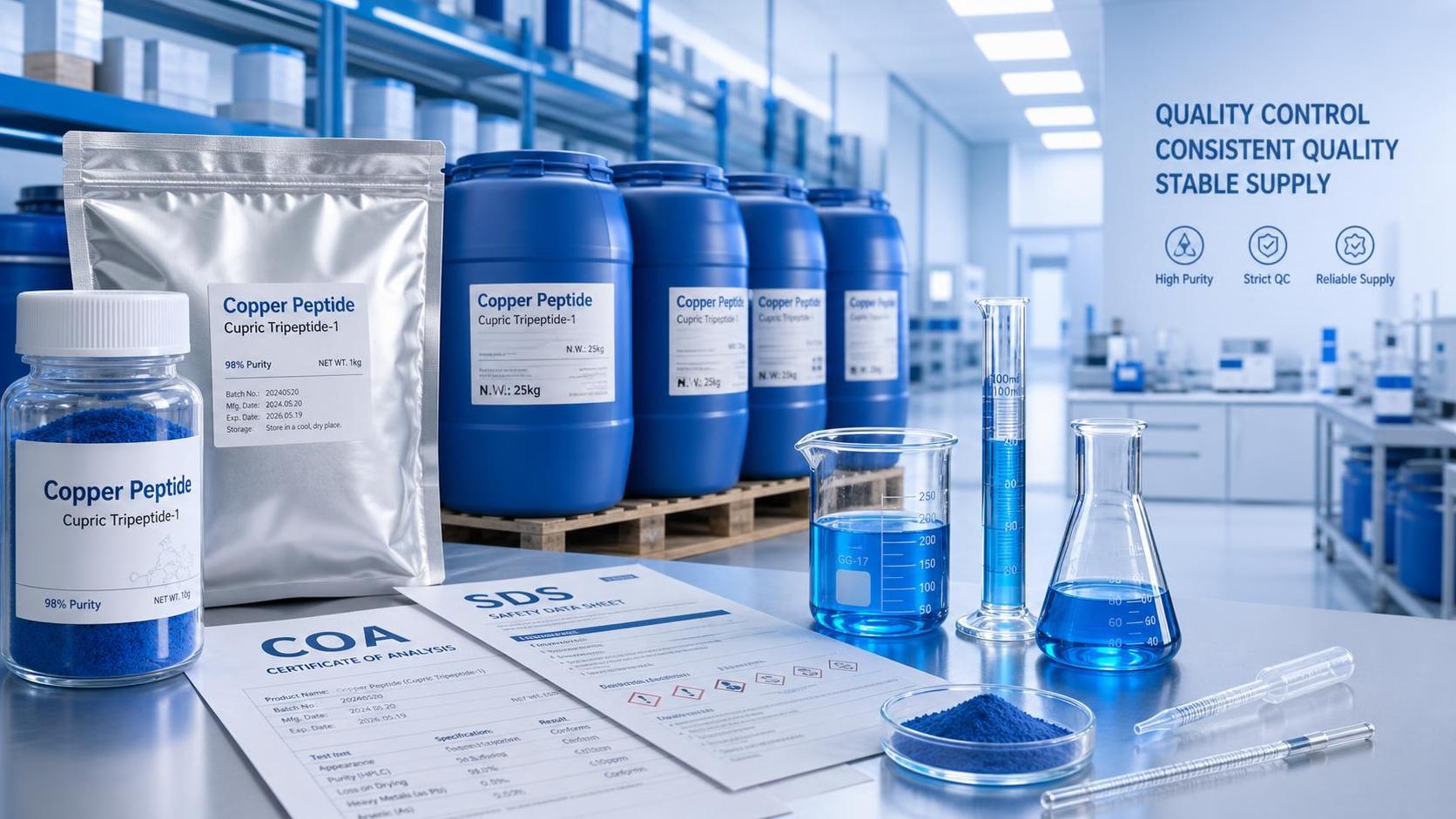 How to Evaluate Copper Peptide Wholesale Suppliers for Stable Bulk Supply