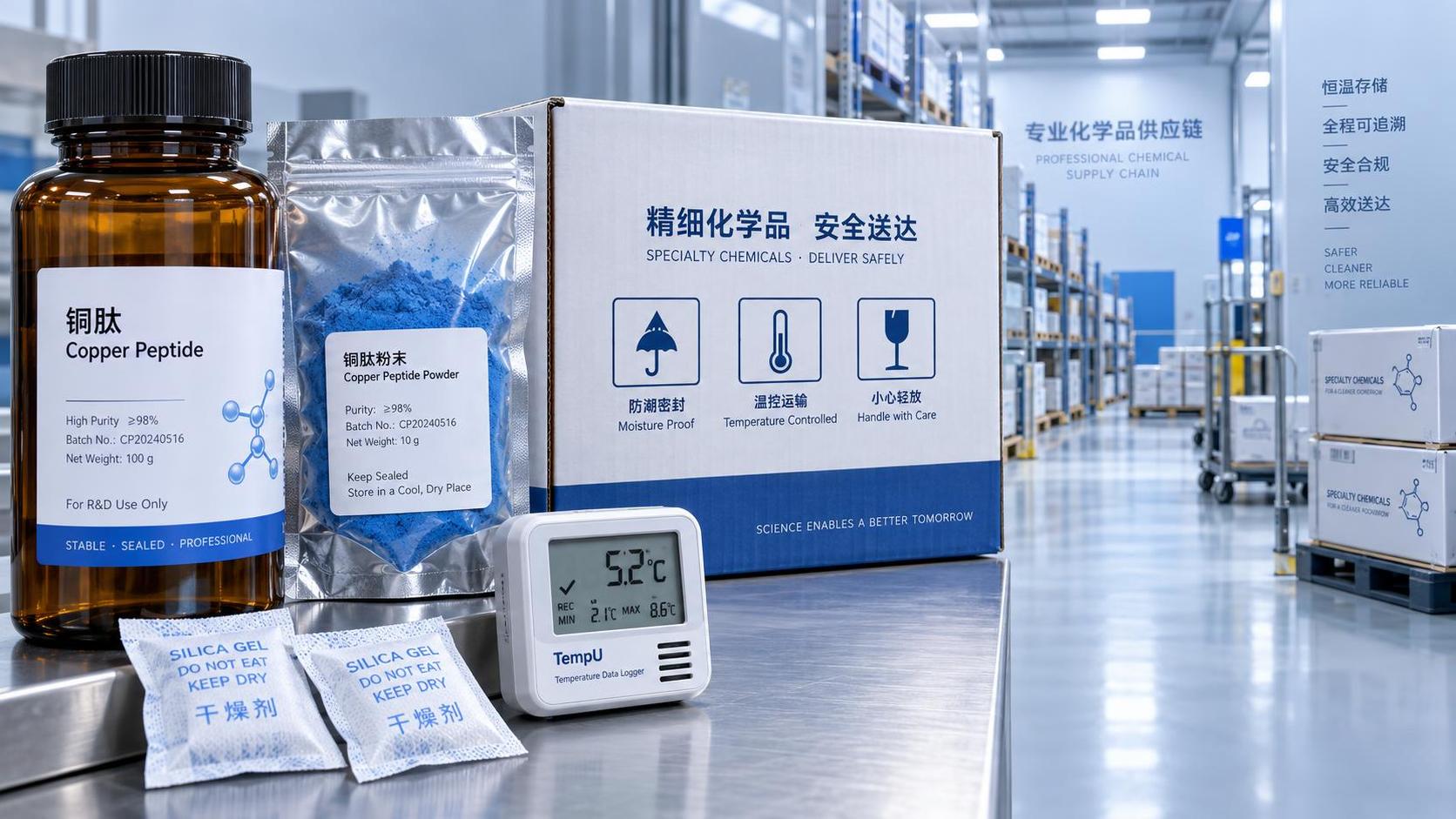 Can copper peptide powder remain stable during long-distance shipping?