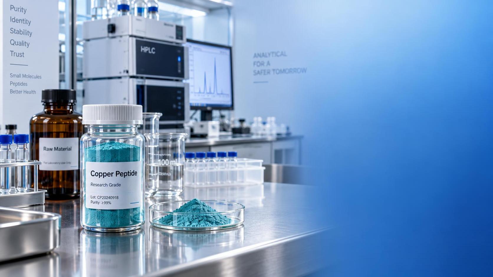 How to verify copper peptide powder identity on a supplier COA