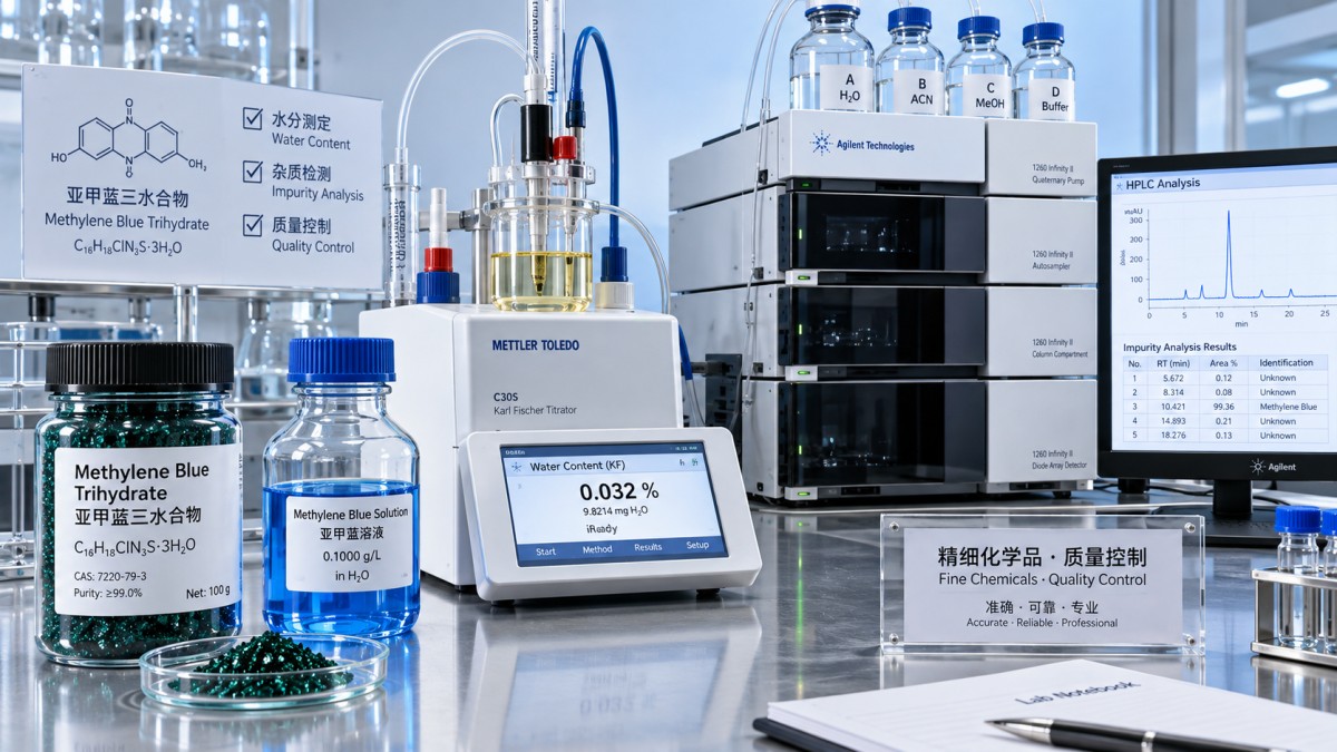 Lab-Grade Methylene Blue Trihydrate: Assay Basis and Impurity Checks Lab-Grade Methylene Blue Trihydrate: Assay Basis and Impurity Checks