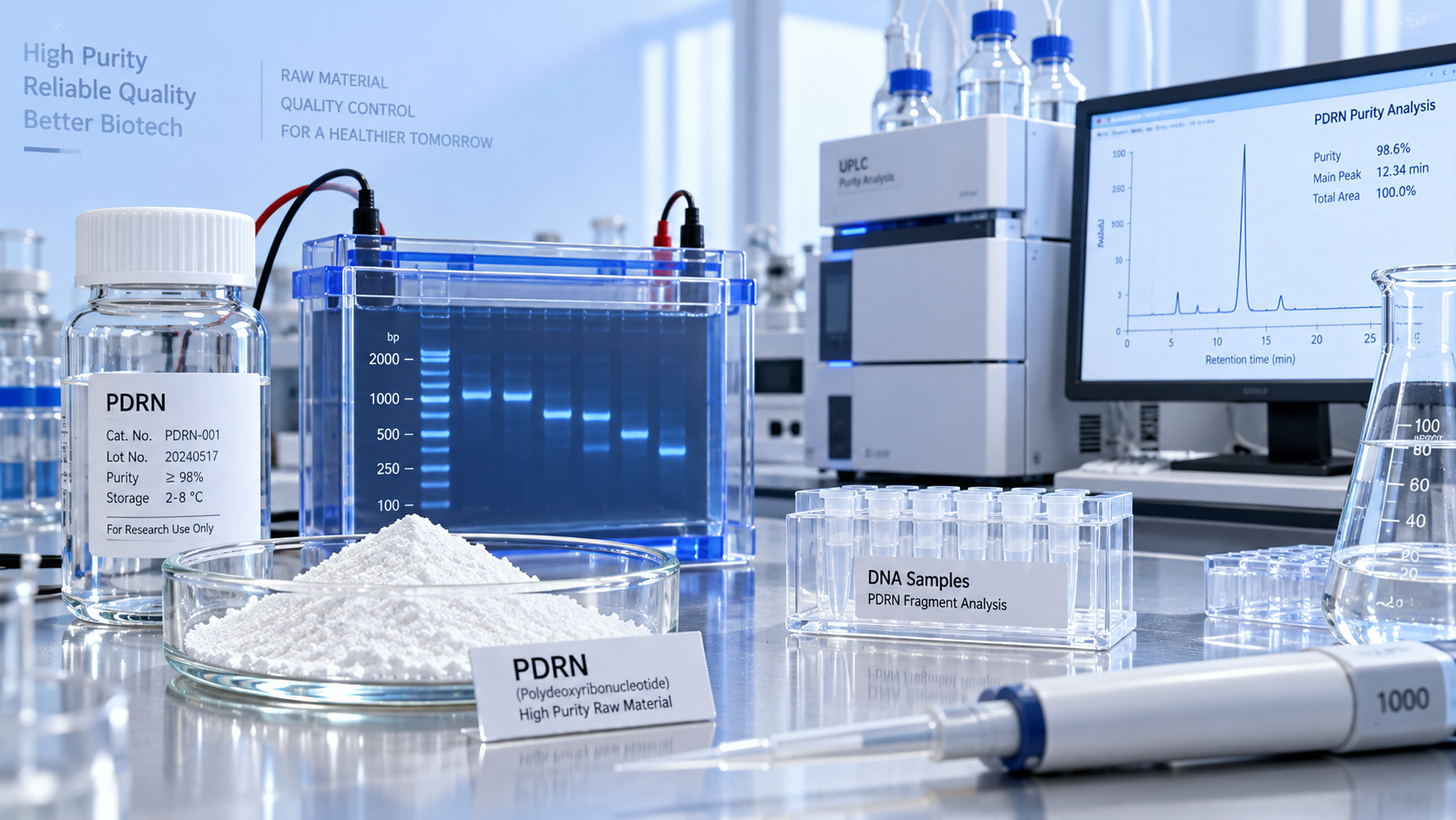 PDRN Powder Specifications: Understanding DNA Size Distribution and Purity
