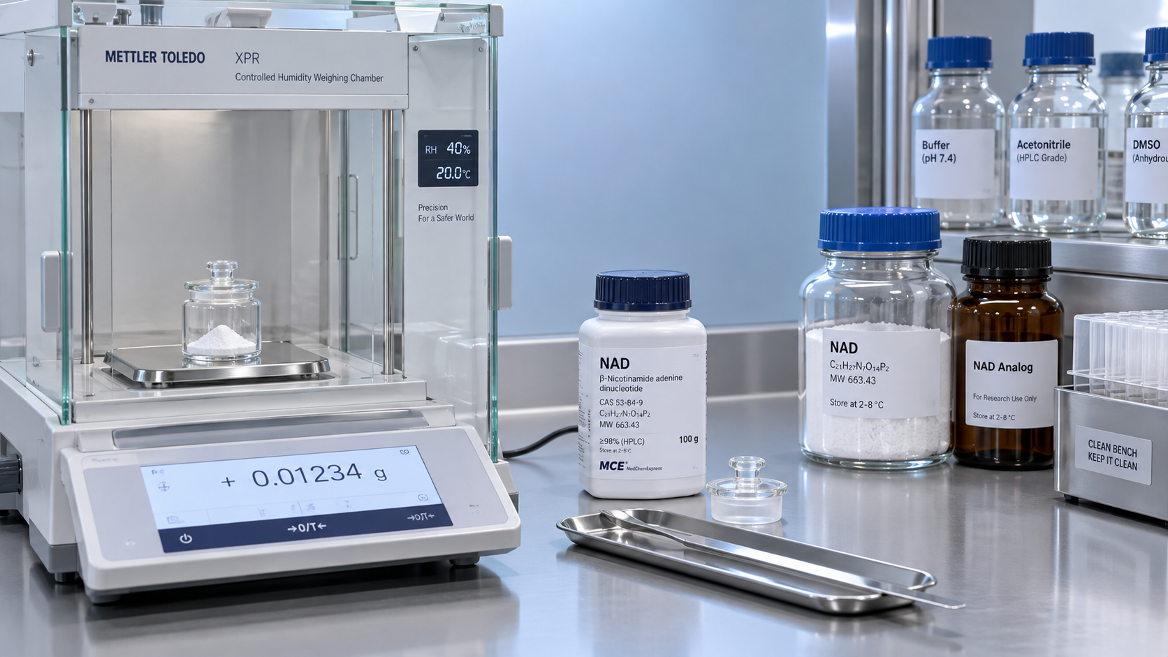 NAD Powder Handling: Controlling Moisture Exposure During Weighing and Storage