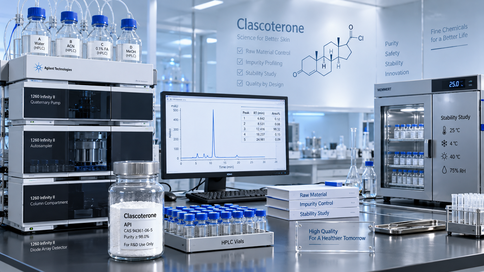 Clascoterone Raw Material for Topical Drug Development: Impurity Control