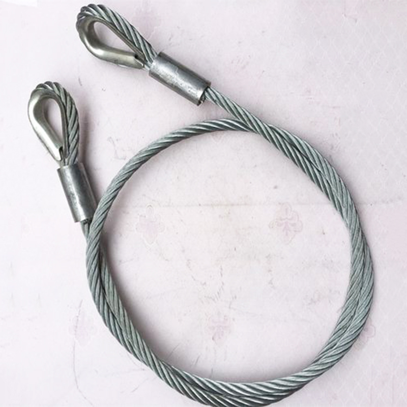 Steel Wire Rope Sling Loops with thimble Wire Rope Cable Sling Rigging use for Lifting