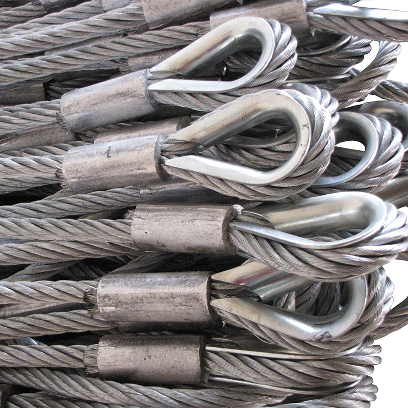 Steel Wire Rope Sling Loops with thimble Wire Rope Cable Sling Rigging use for Lifting