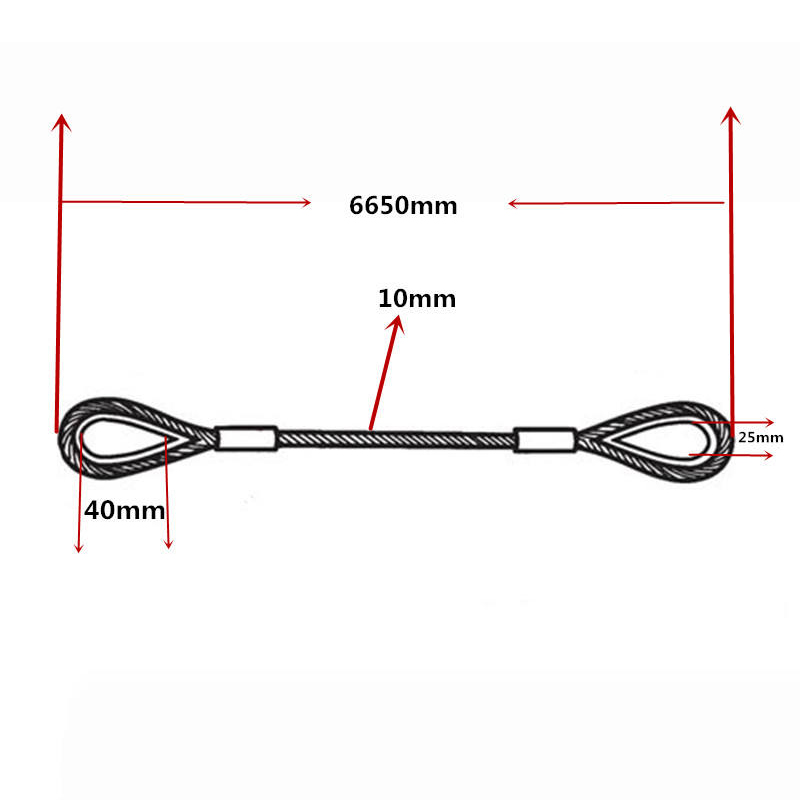 Steel Wire Rope Sling Loops with thimble Wire Rope Cable Sling Rigging use for Lifting