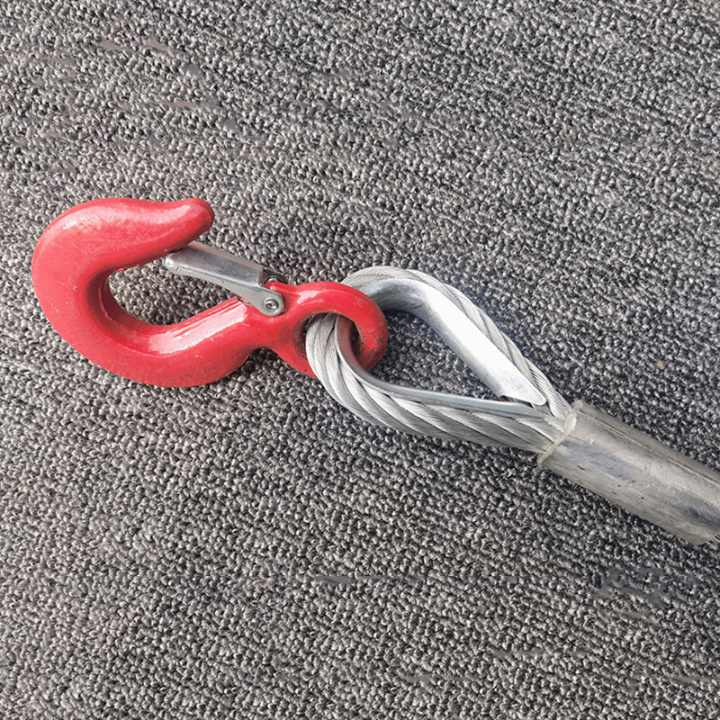 3 Leg bright oil steel Wire Rope Sling Hook and Loop 3tons Lifting Slings