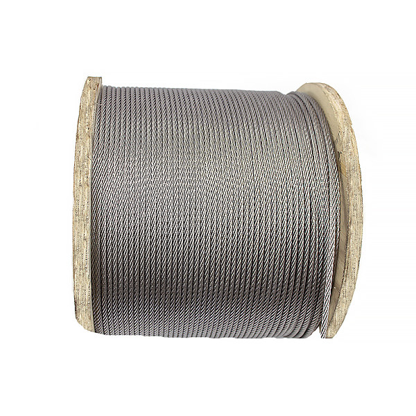 Câble en acier inoxydable 1x7 0.3-6.0mm pour suspension, traction et garde-corps