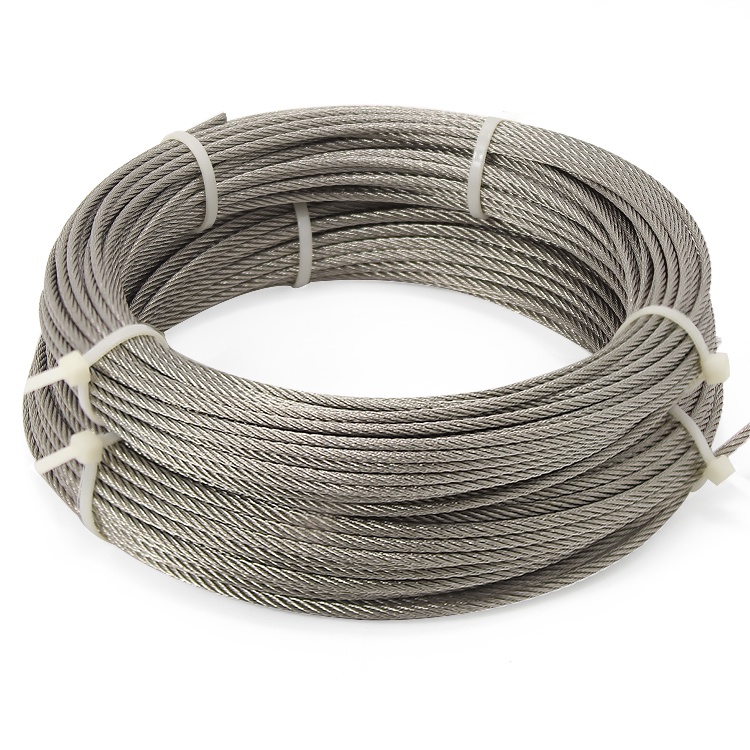 1x7 Stainless Steel Wire Rope 0.3-6.0mm use For Hanging Traction and guardrail