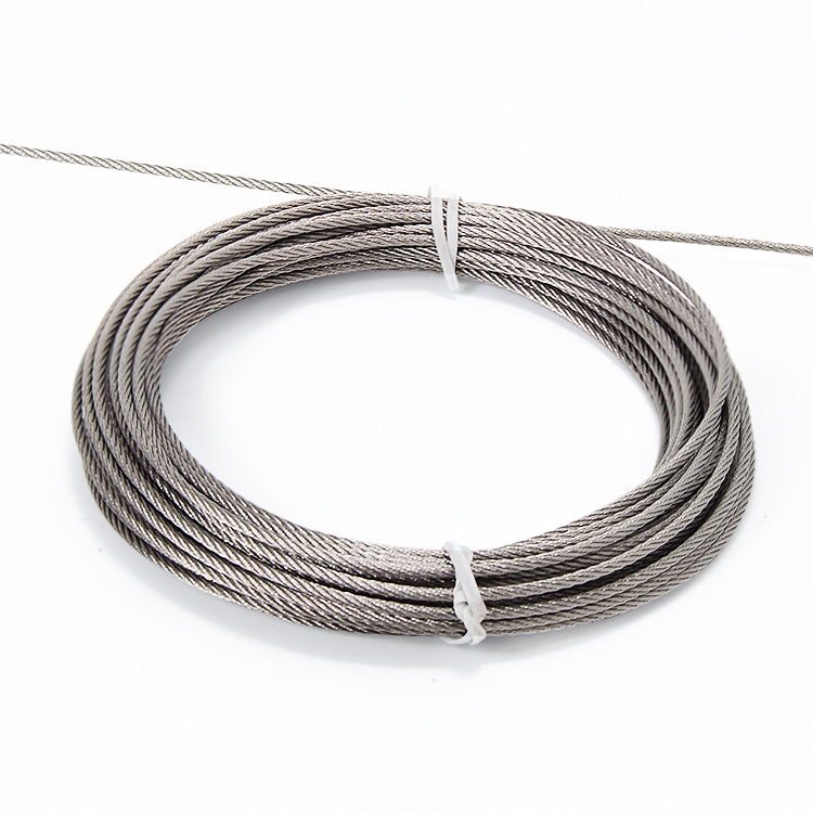 1x7 Stainless Steel Wire Rope 0.3-6.0mm use For Hanging Traction and guardrail