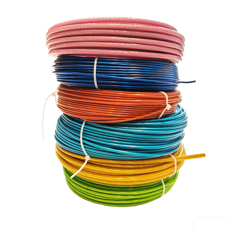 PVC coated Galvanized steel wire rope 1-12mm Customized colors