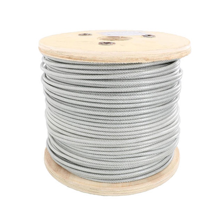 7x7 Nylon coated stainless steel 304 316 wire rope use for Invisible Grille