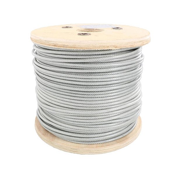 Câble métallique 7x7 en acier inoxydable 304 316 revêtu de nylon pour grille invisible