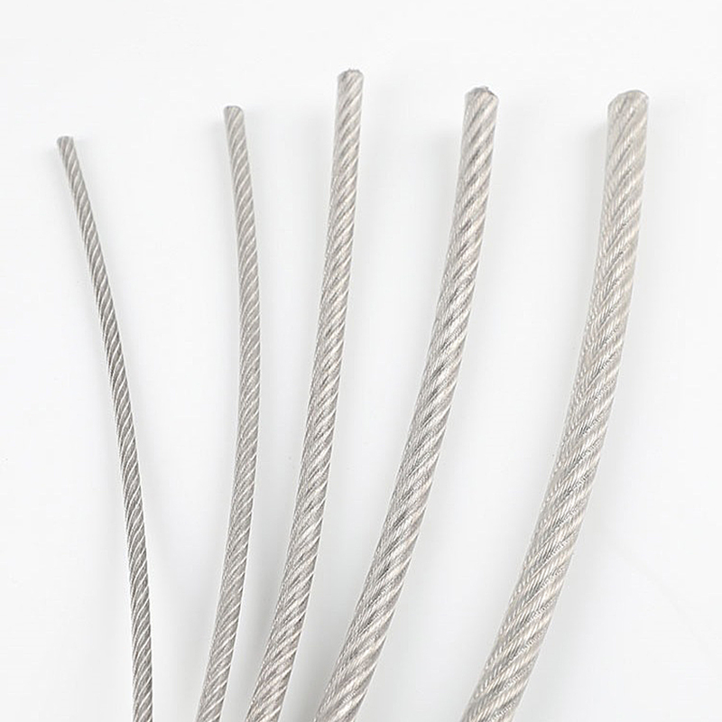 7x7 Nylon coated stainless steel 304 316 wire rope use for Invisible Grille