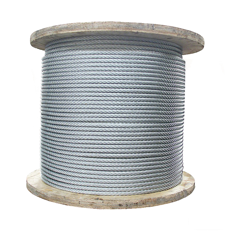7x19 galvanized steel wire rope 3.0-12.0mm use for Cranes 