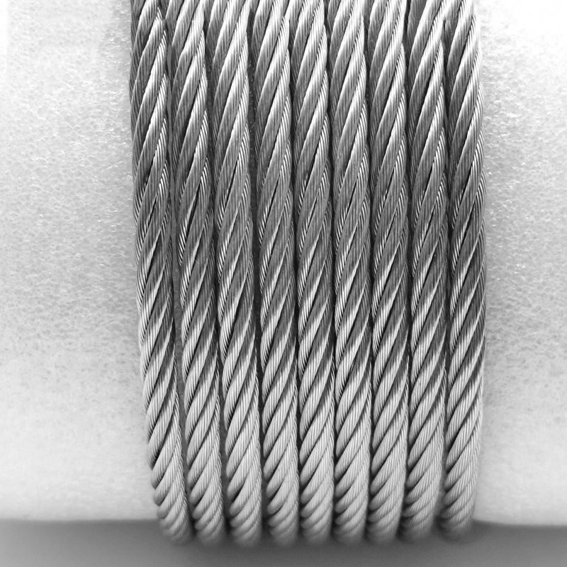 7x19 galvanized steel wire rope 3.0-12.0mm use for Cranes 