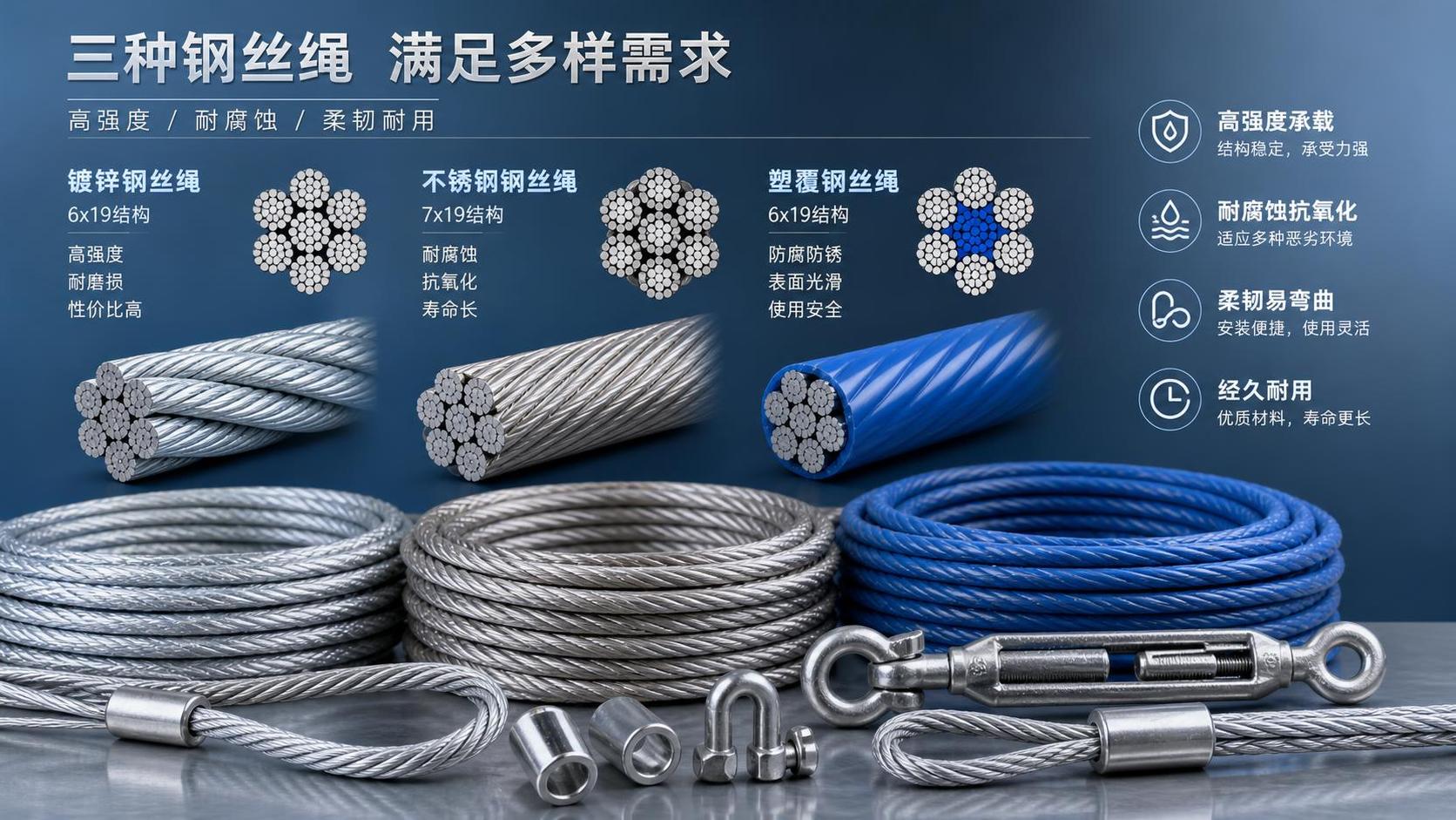How many types of steel wire rope are there? How many types of steel wire rope are there?