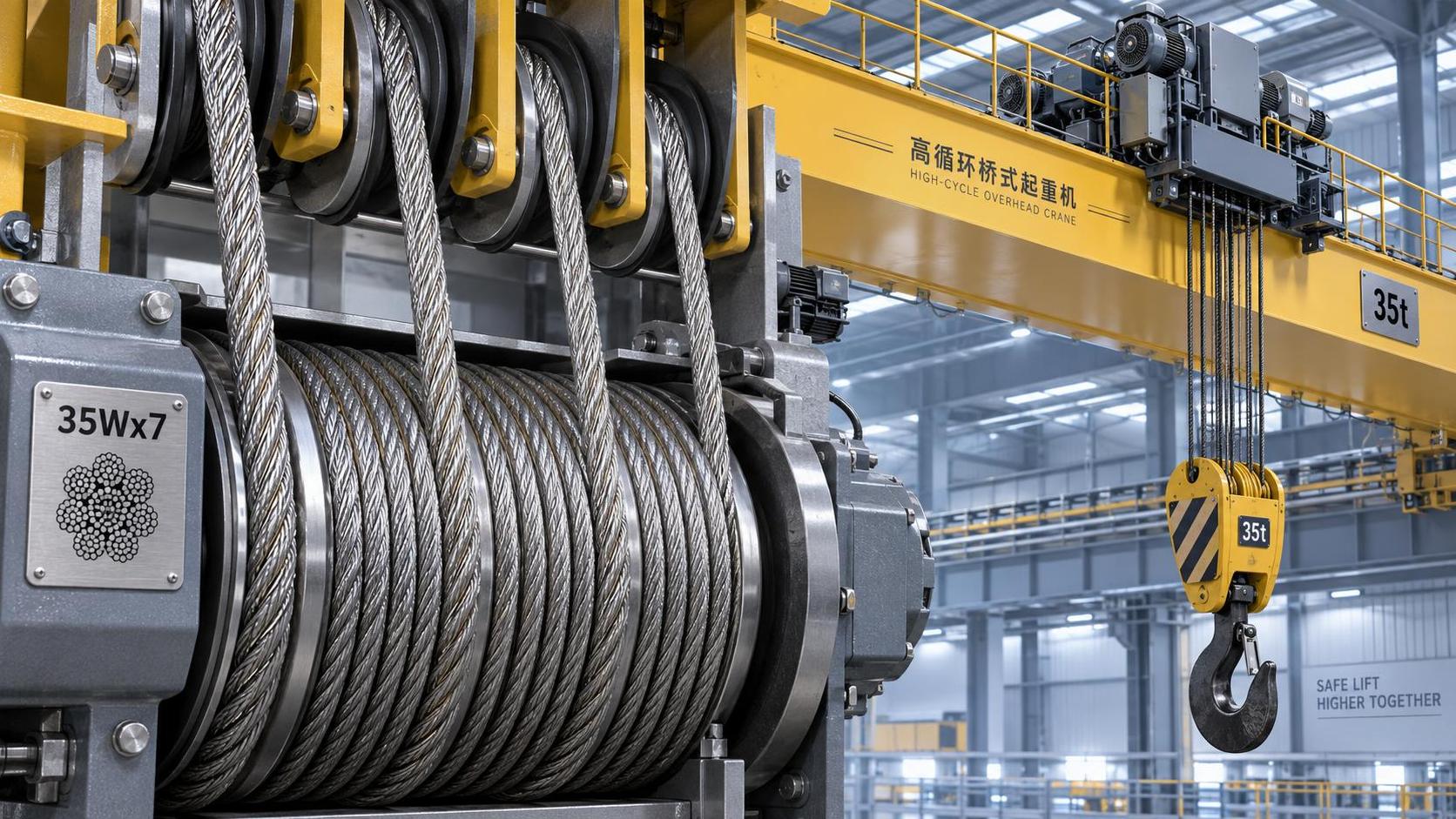 When 35Wx7 rope improves fatigue life on high-cycle cranes When 35Wx7 rope improves fatigue life on high-cycle cranes