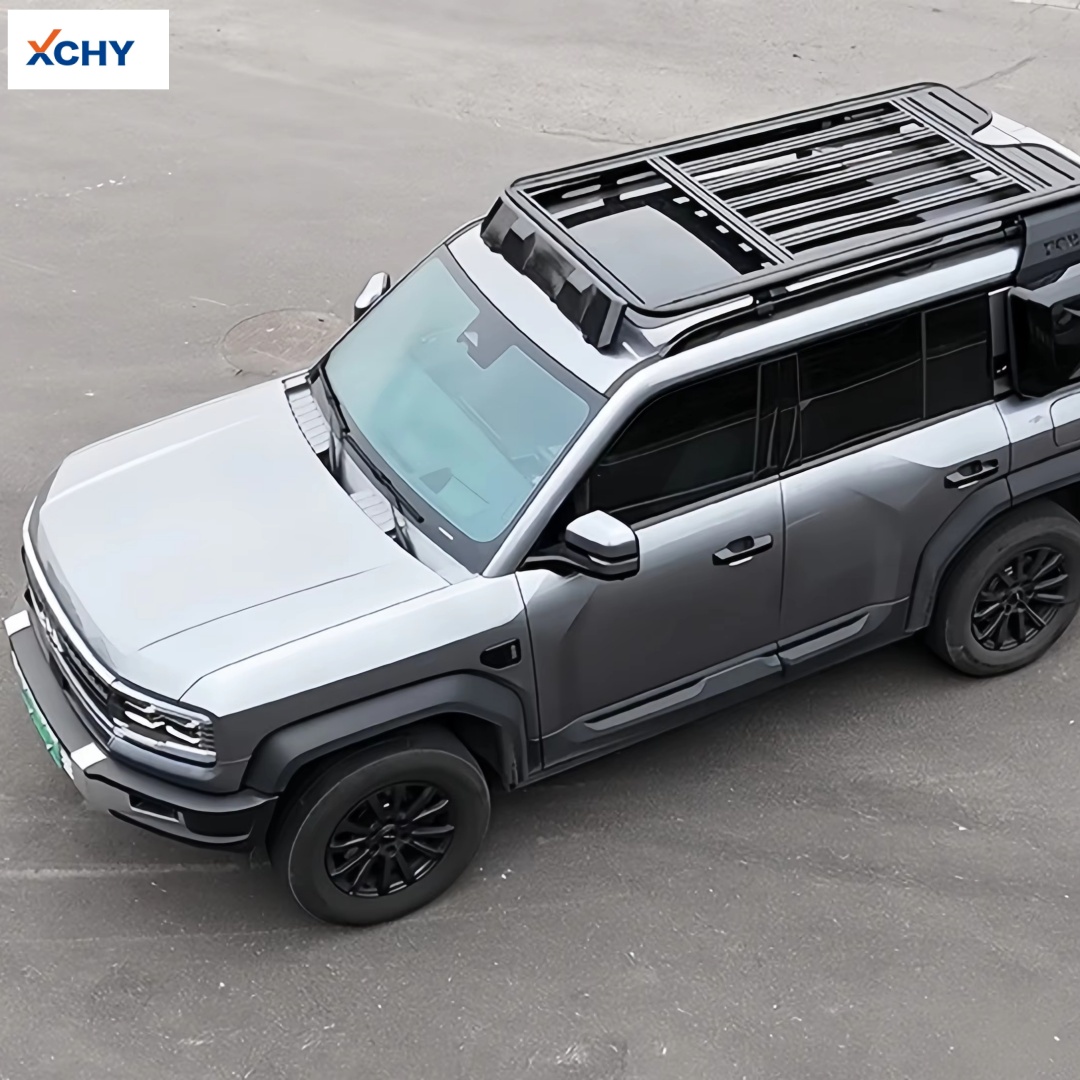 High-quality aluminum alloy off-road kit for Leopaed SUVs, including roof platform, side ladders, and side storage pockets.