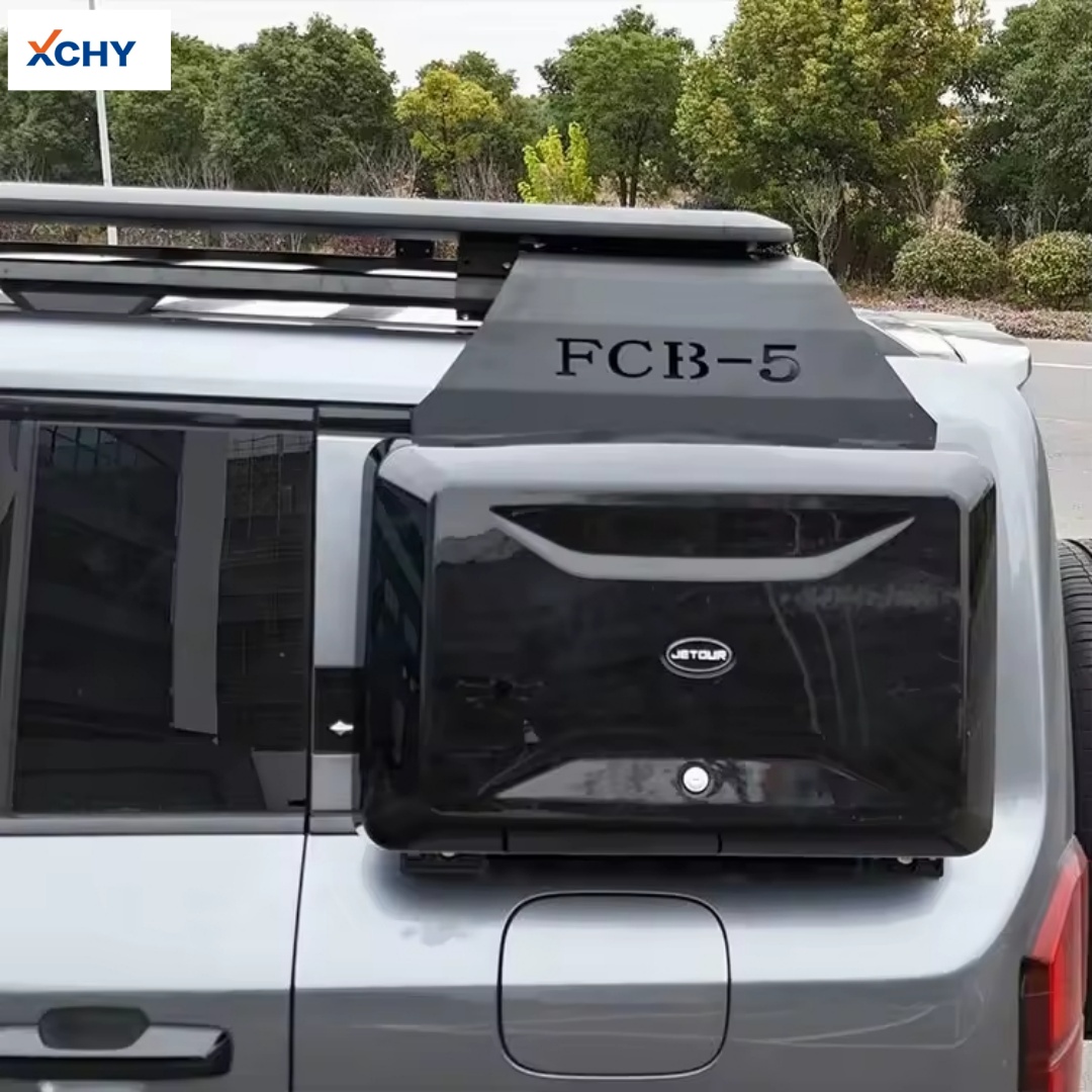 High-quality aluminum alloy off-road kit for Leopaed SUVs, including roof platform, side ladders, and side storage pockets.
