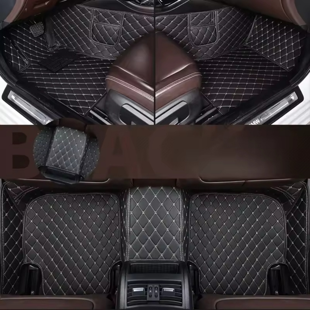 Linen diamond pattern full-coverage car floor mats, suitable for standard sizes, universal, non-slip, easy to clean, complete set. Linen diamond pattern full-coverage car floor mats, suitable for standard sizes, universal, non-slip, easy to clean, complete set.