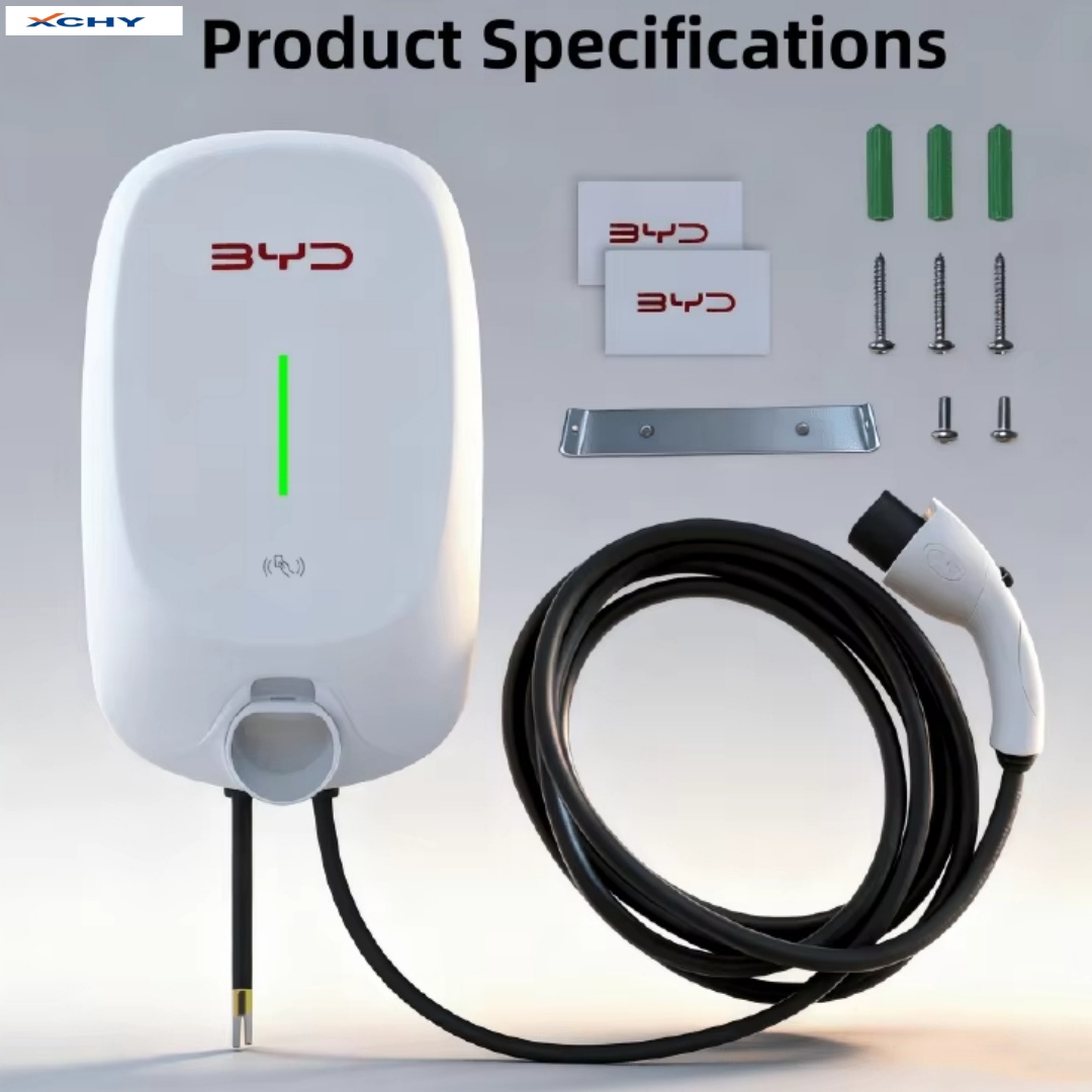 Original 7KW BYD electric vehicle charger, new home electric vehicle charger, with CCS interface card reader accessory.