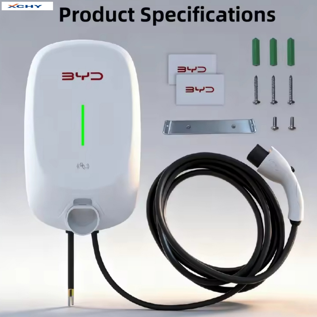 Original 7KW BYD electric vehicle charger, new home electric vehicle charger, with CCS interface card reader accessory.