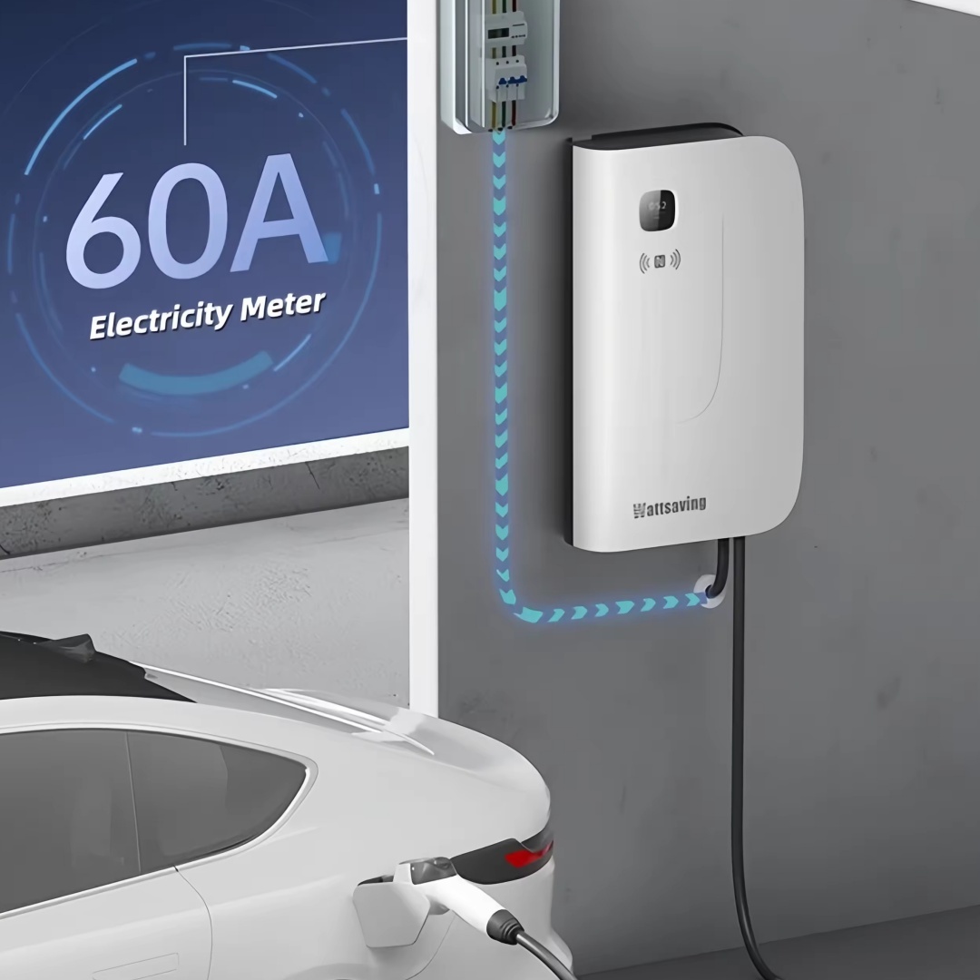 Wattsaving HQ30 Neo 30kW 80A 380V DC Fast Charger, Smart Wall-Mounted Charging Box with App Control, Suitable for Electric Vehicles (White)