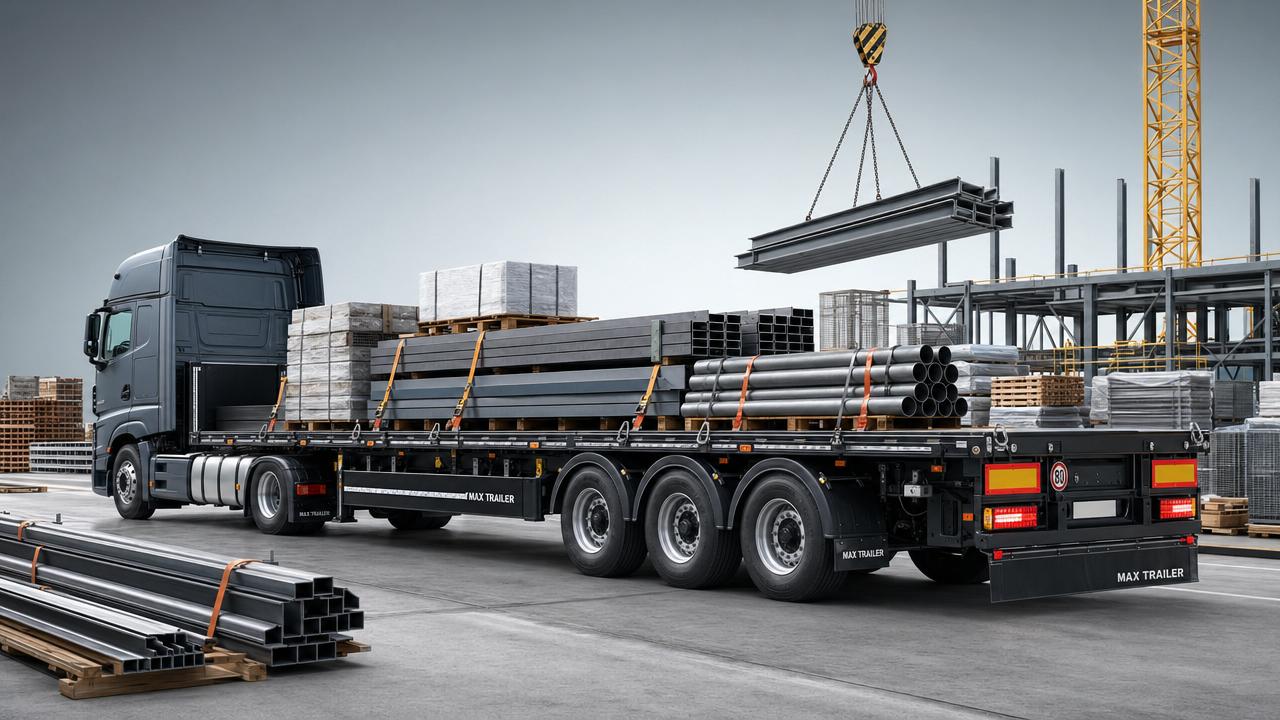 A Flatbed Semi-Trailer Setup That Reduced Loading Delays on a Construction Site