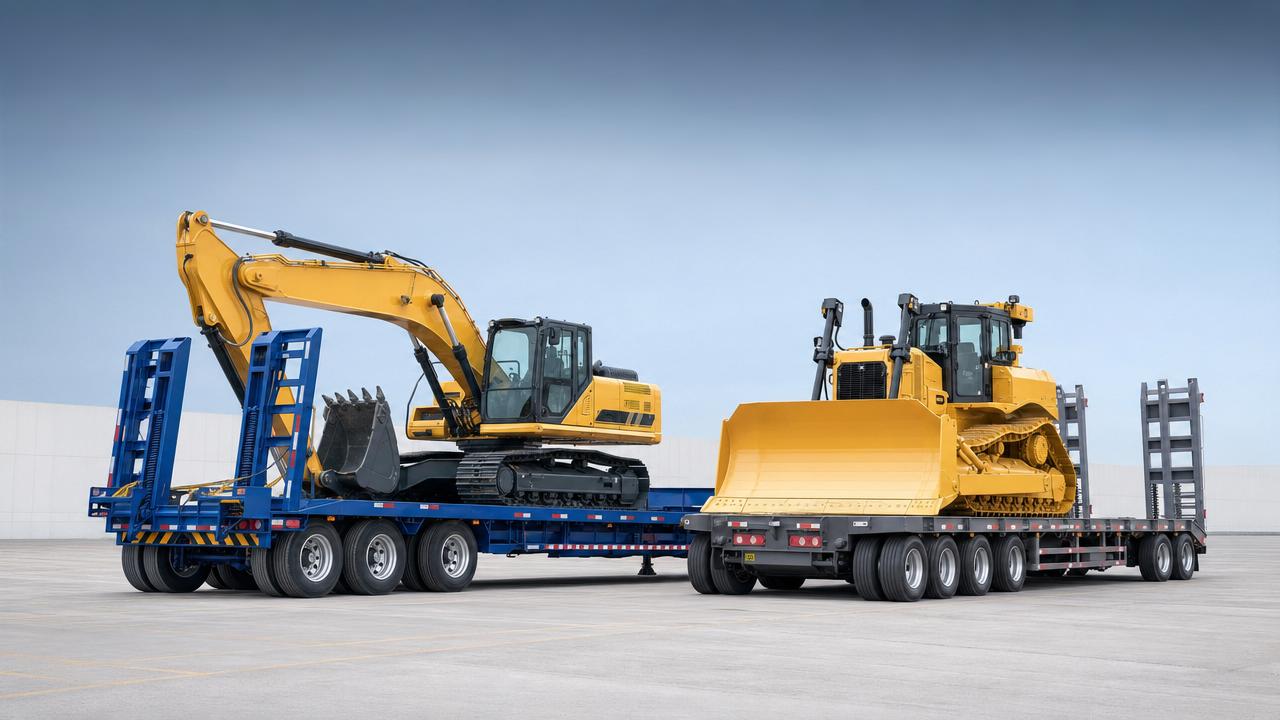 Flatbed Semi-Trailer vs Low Plate: Which Fits Heavy Equipment Transport Better