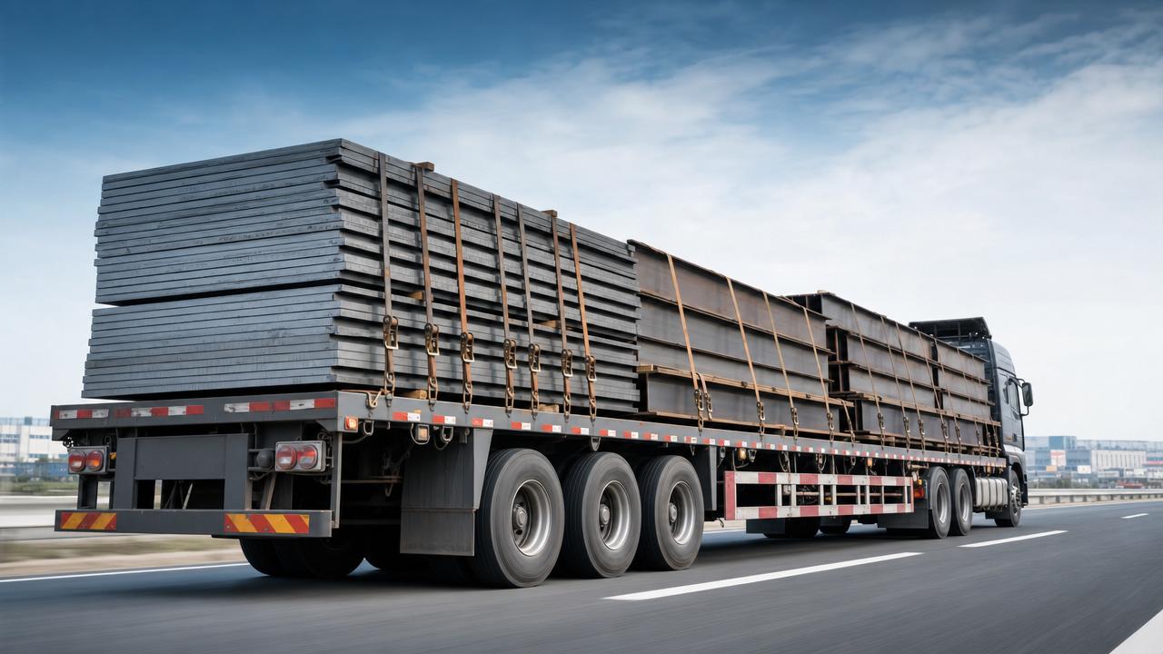 A Real Delivery Case: Flatbed Semi-Trailer Performance on Long-Distance Steel Transport