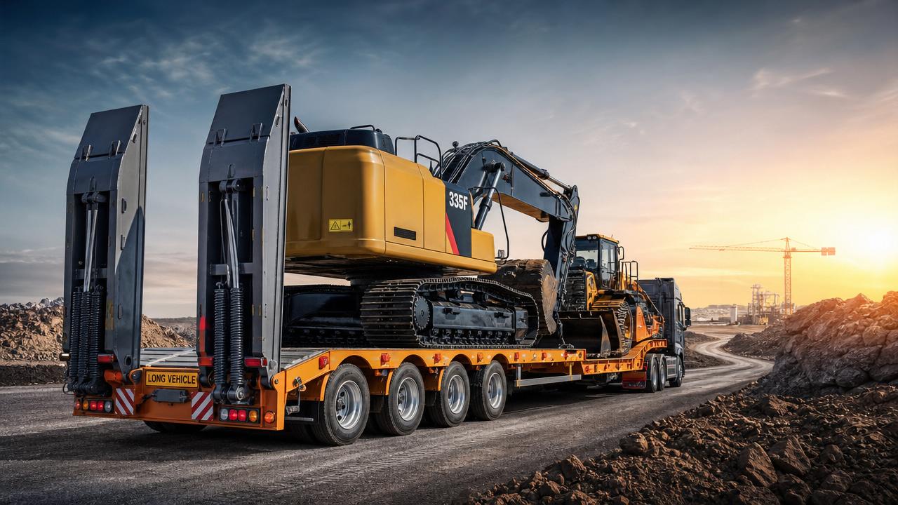 Low Plate Trailer Applications for Heavy Equipment Transport