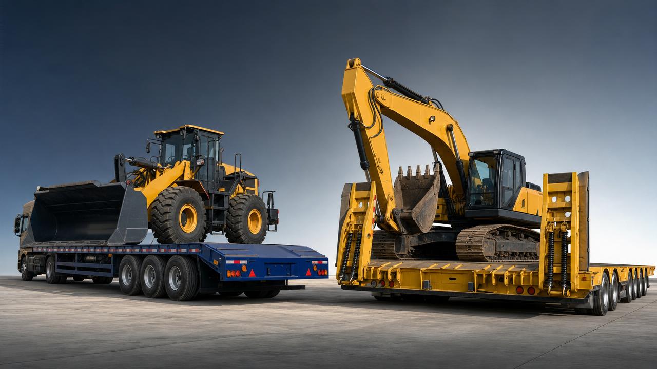 Flatbed Semi-Trailer vs Low Plate: Which Fits Heavy Equipment Transport