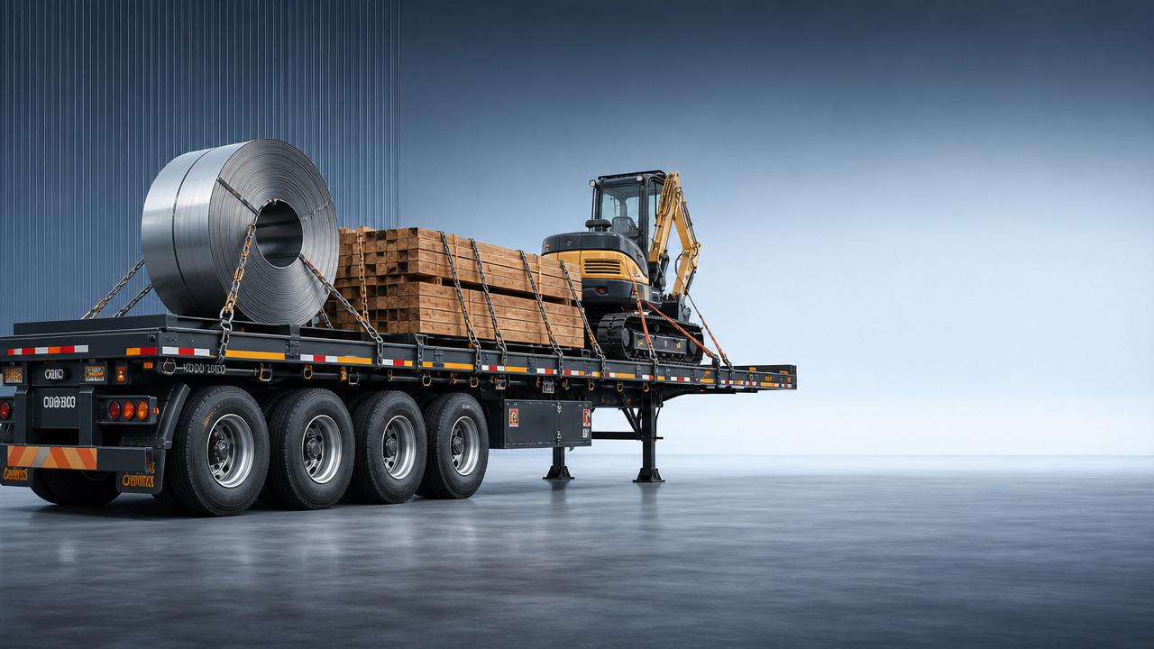 How to Choose a Flatbed Semi-Trailer for Steel, Timber, and Machinery Transport